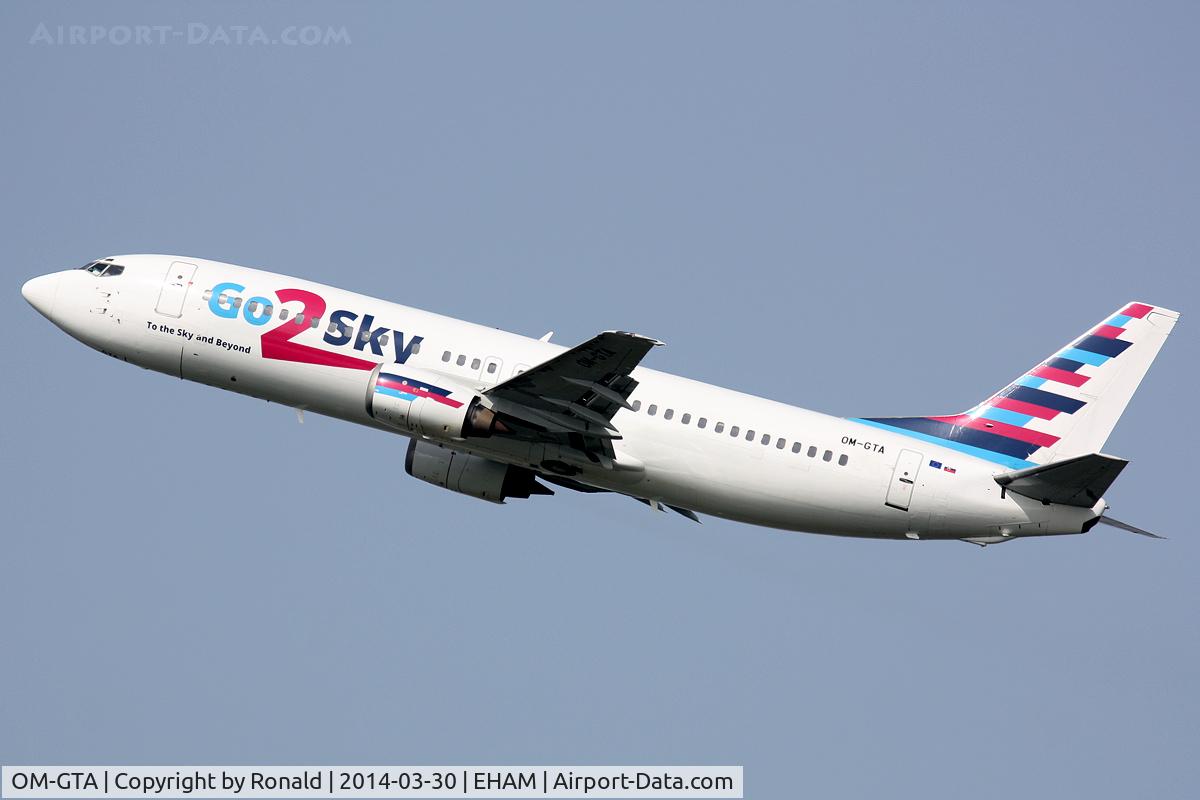OM-GTA, 1990 Boeing 737-4Q8 C/N 24332, at spl