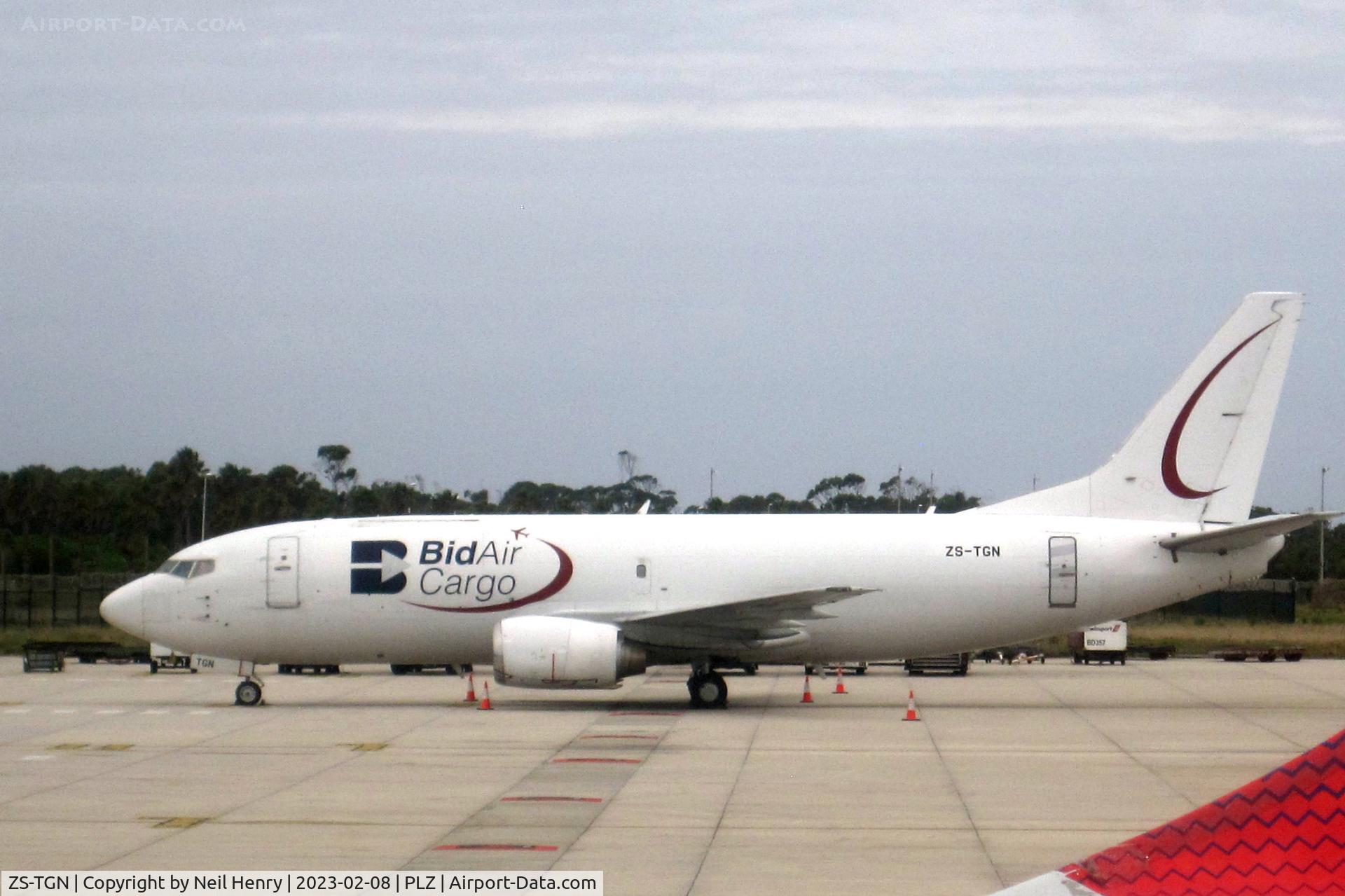 ZS-TGN, 1988 Boeing 737-3B7 C/N 23862, seen at Port Elizabeth 08 Feb 2023