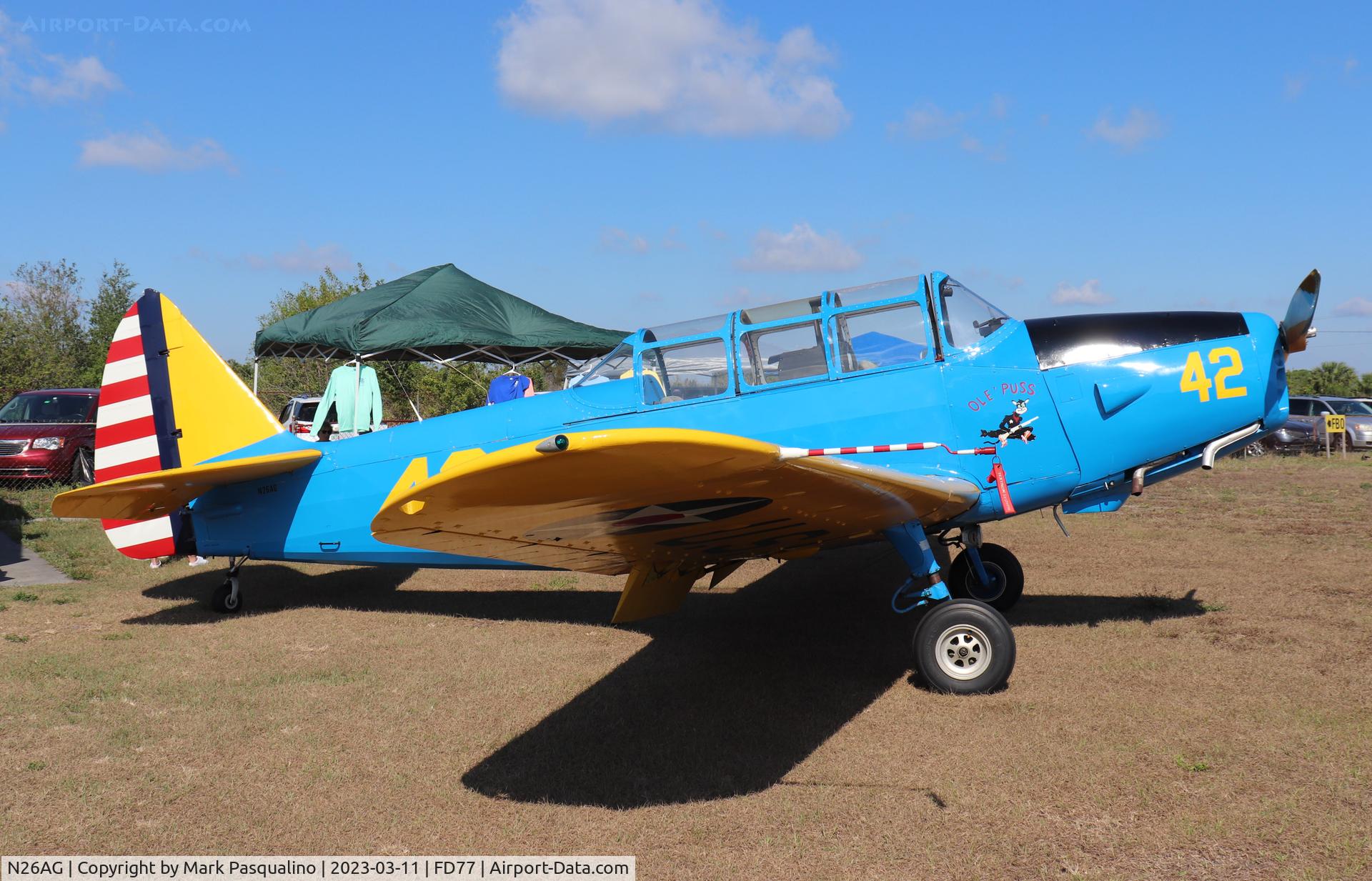 N26AG, 1941 Fairchild (Fleet) PT-26A Cornell II C/N FV724, Fairchild PT-26A