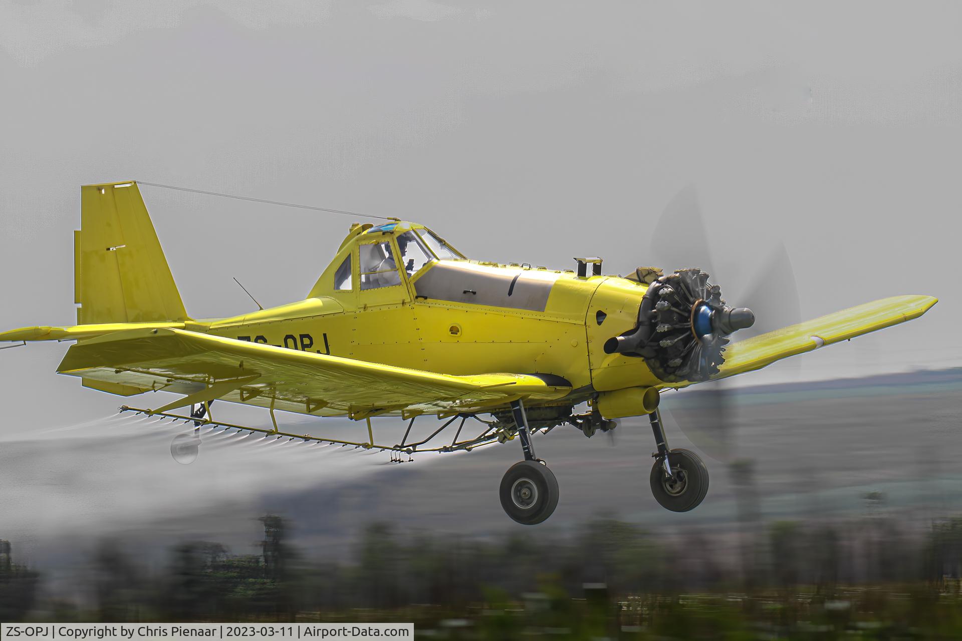 ZS-OPJ, PZL-Mielec M-18B Dromader C/N 1Z027-06, Crop spraying outside Middelburg, Mpumaplanga on 11 March 2023