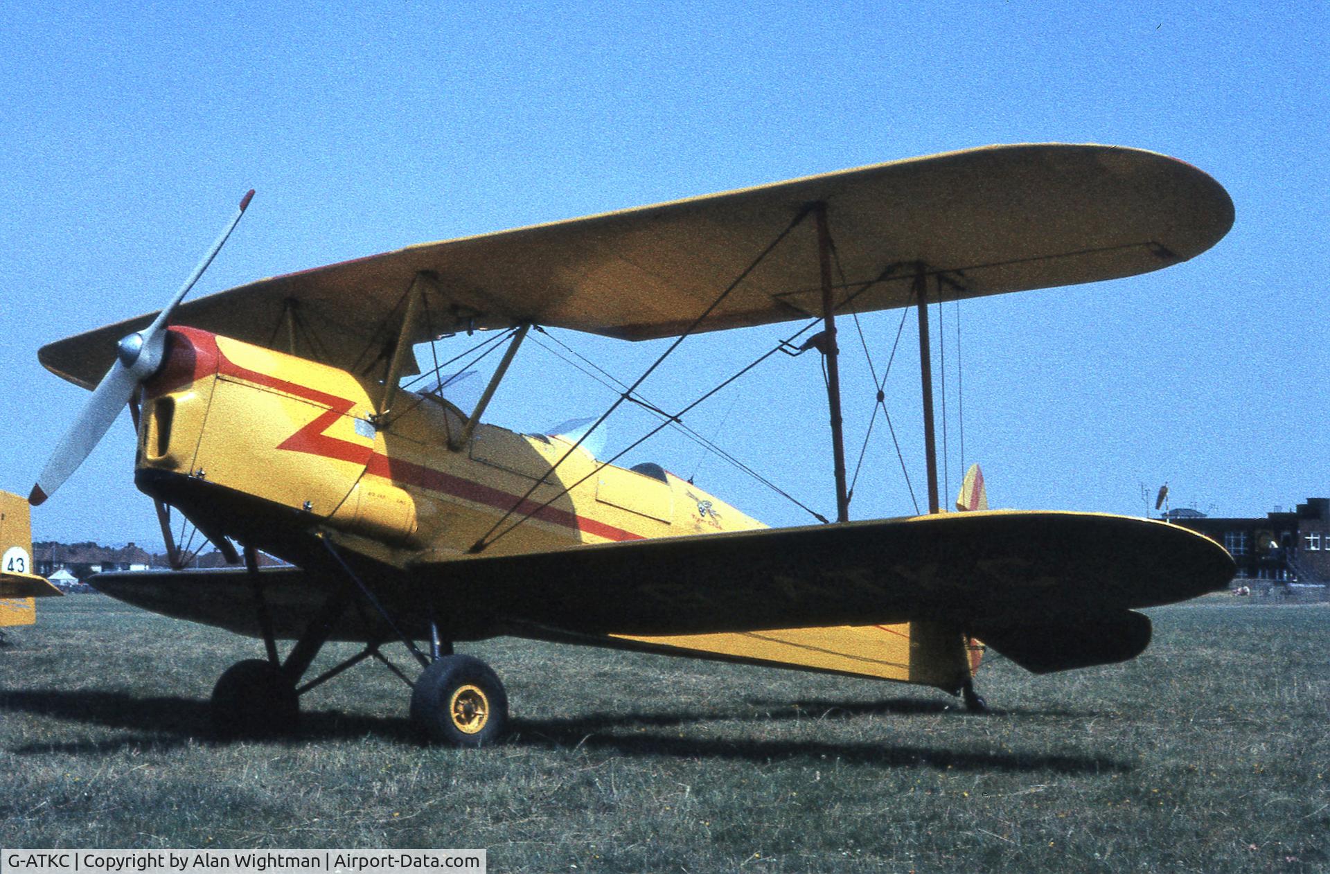 G-ATKC, 1949 Stampe-Vertongen SV-4C(G) C/N 1081, Rochester Airshow, Kent, United Kingdom.   July 1970