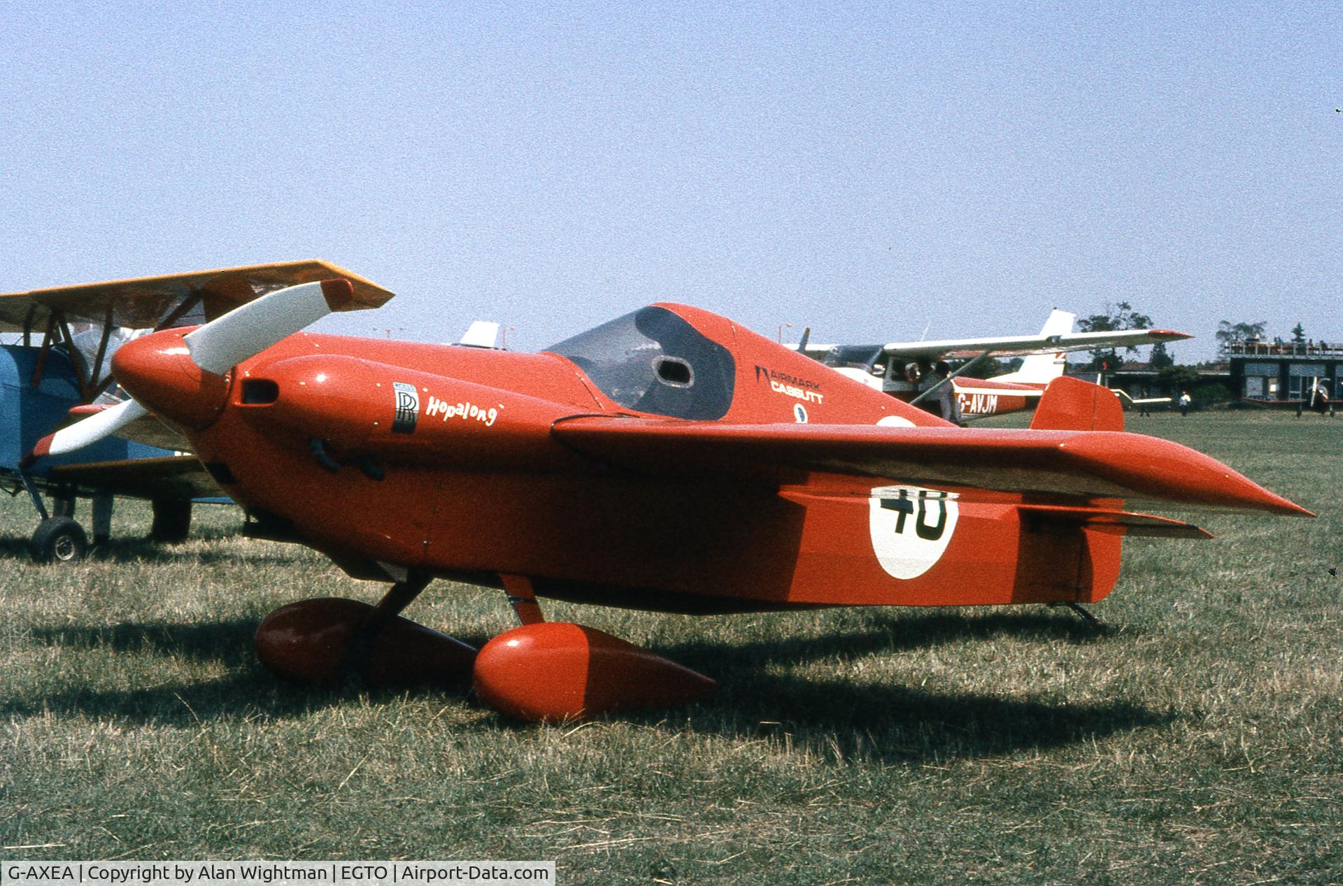 G-AXEA, 1969 Cassutt IIIM Racer C/N PFA 1342, Rochester Airshow, Kent, United Kingdom.   July 1970
