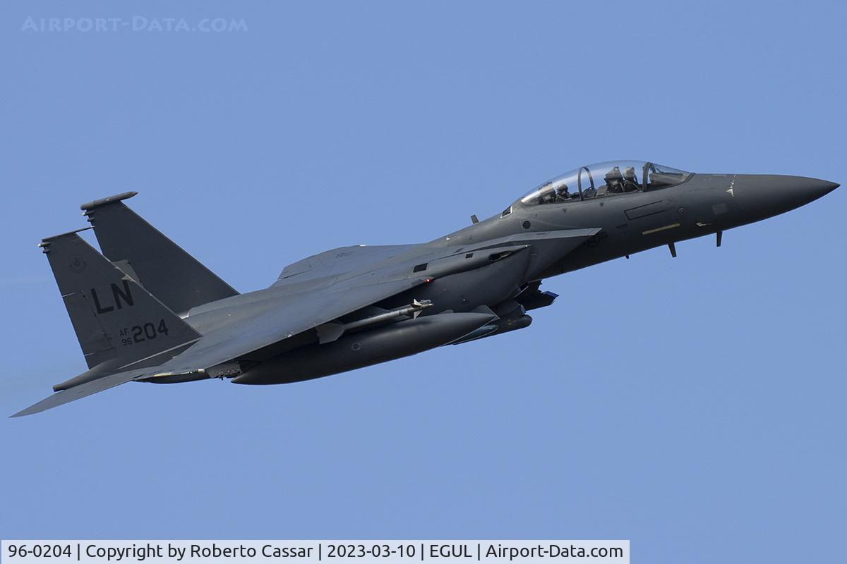 96-0204, 1996 McDonnell Douglas F-15E Strike Eagle C/N 1341/E214, Lakenheath
