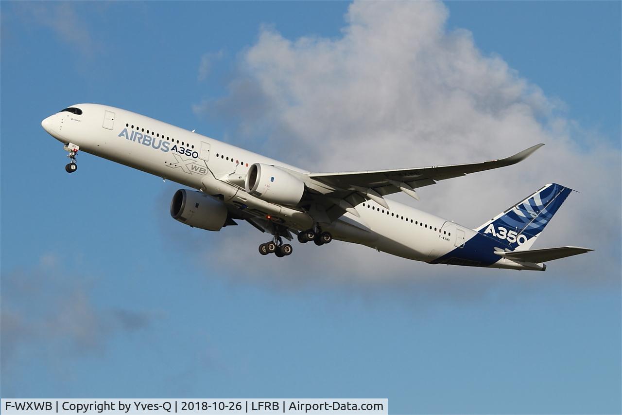 F-WXWB, 2013 Airbus A350-941 C/N 001, Airbus A350-941, Take off rwy 25L, Brest-Bretagne airport (LFRB-BES)