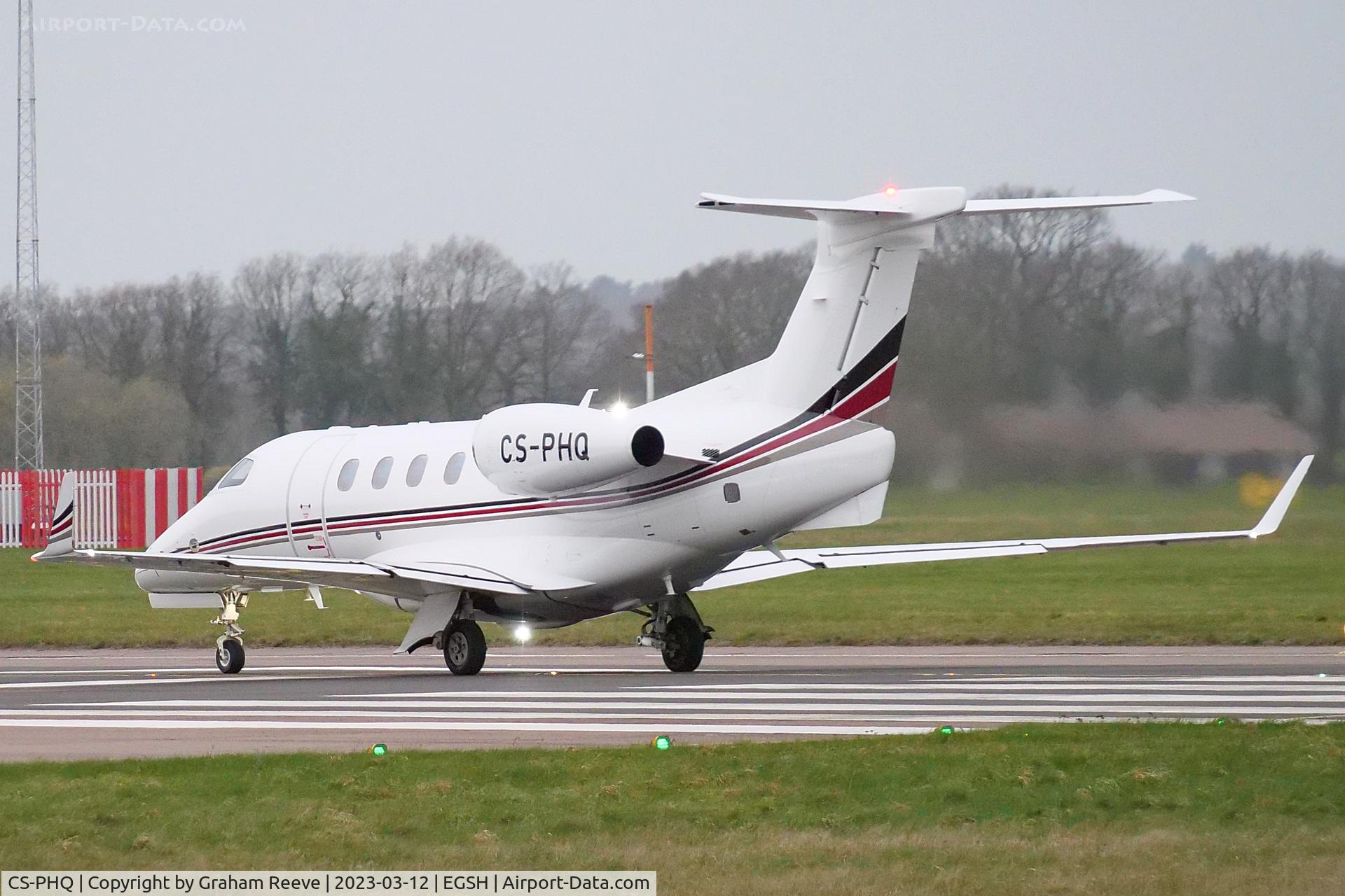 CS-PHQ, 2020 Embraer EMB-505 Phenom 300 C/N 50500570, Departing from Norwich.