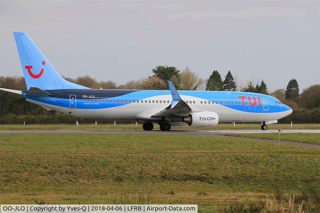 OO-JLO, 2007 Boeing 737-8K5 C/N 34692, Boeing 737-8K5, Taxiing rwy 25L, Brest-Bretagne airport (LFRB-BES)