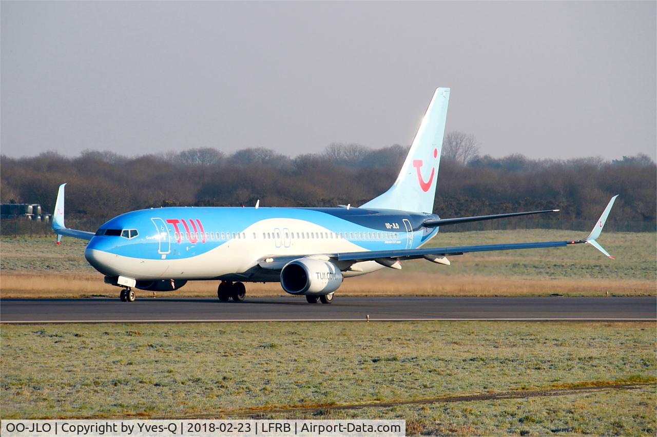 OO-JLO, 2007 Boeing 737-8K5 C/N 34692, Boeing 737-8K5, Taxiing rwy 07R, Brest-Bretagne airport (LFRB-BES)
