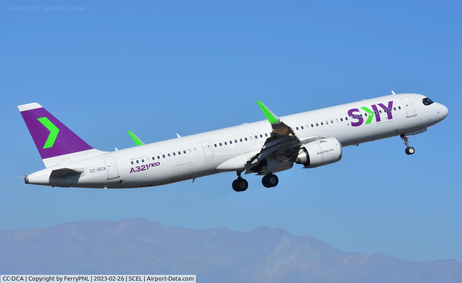 CC-DCA, 2021 Airbus A321-251NX C/N 10532, Sky Airline A321N lifting-off
