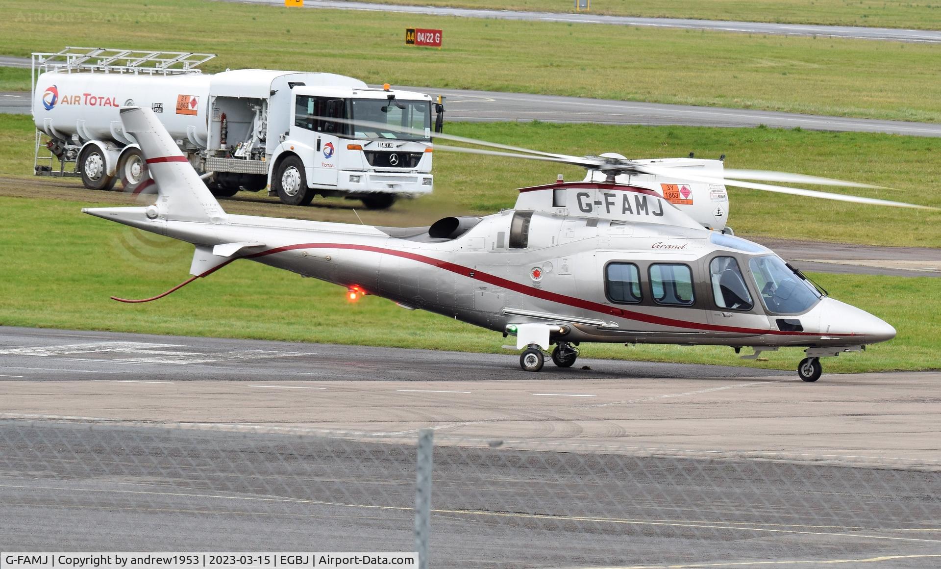 G-FAMJ, 2006 Agusta A109S Grand C/N 22015, G-FAMJ at Gloucestershire Airport.