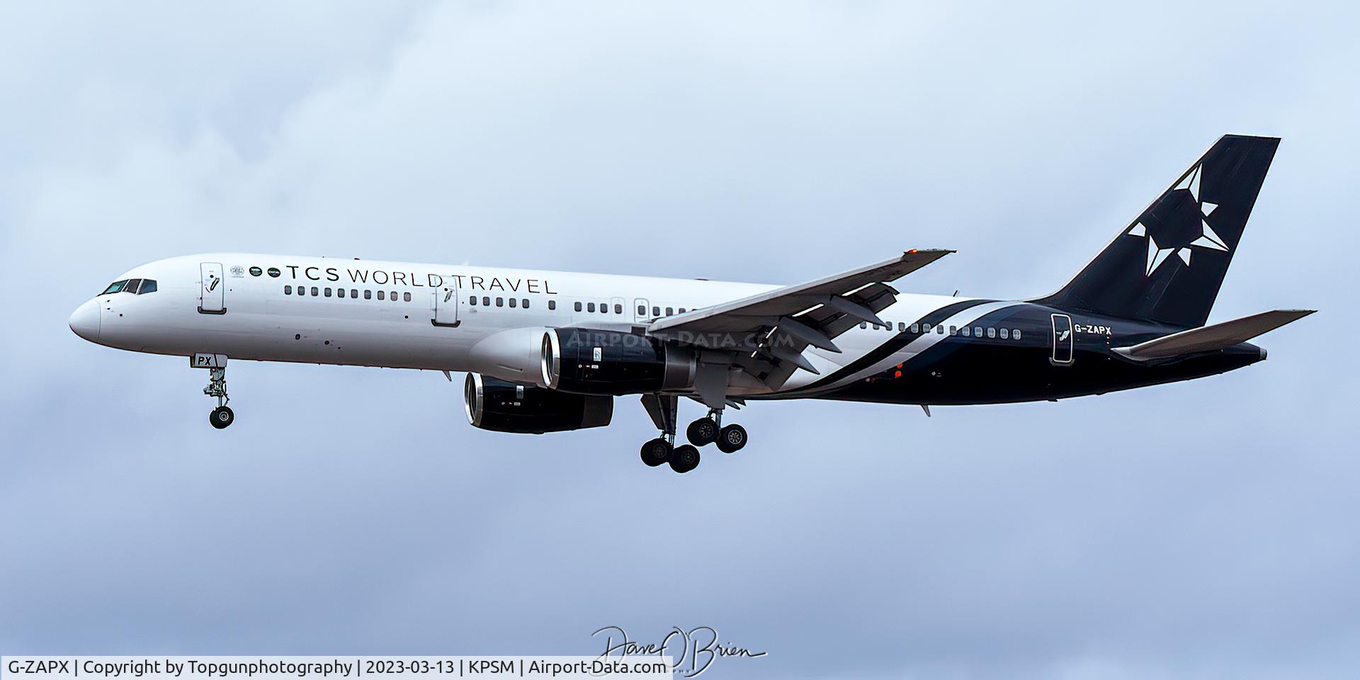 G-ZAPX, 2000 Boeing 757-256 C/N 29309, Titan Airlines in for a fuel and customs stop