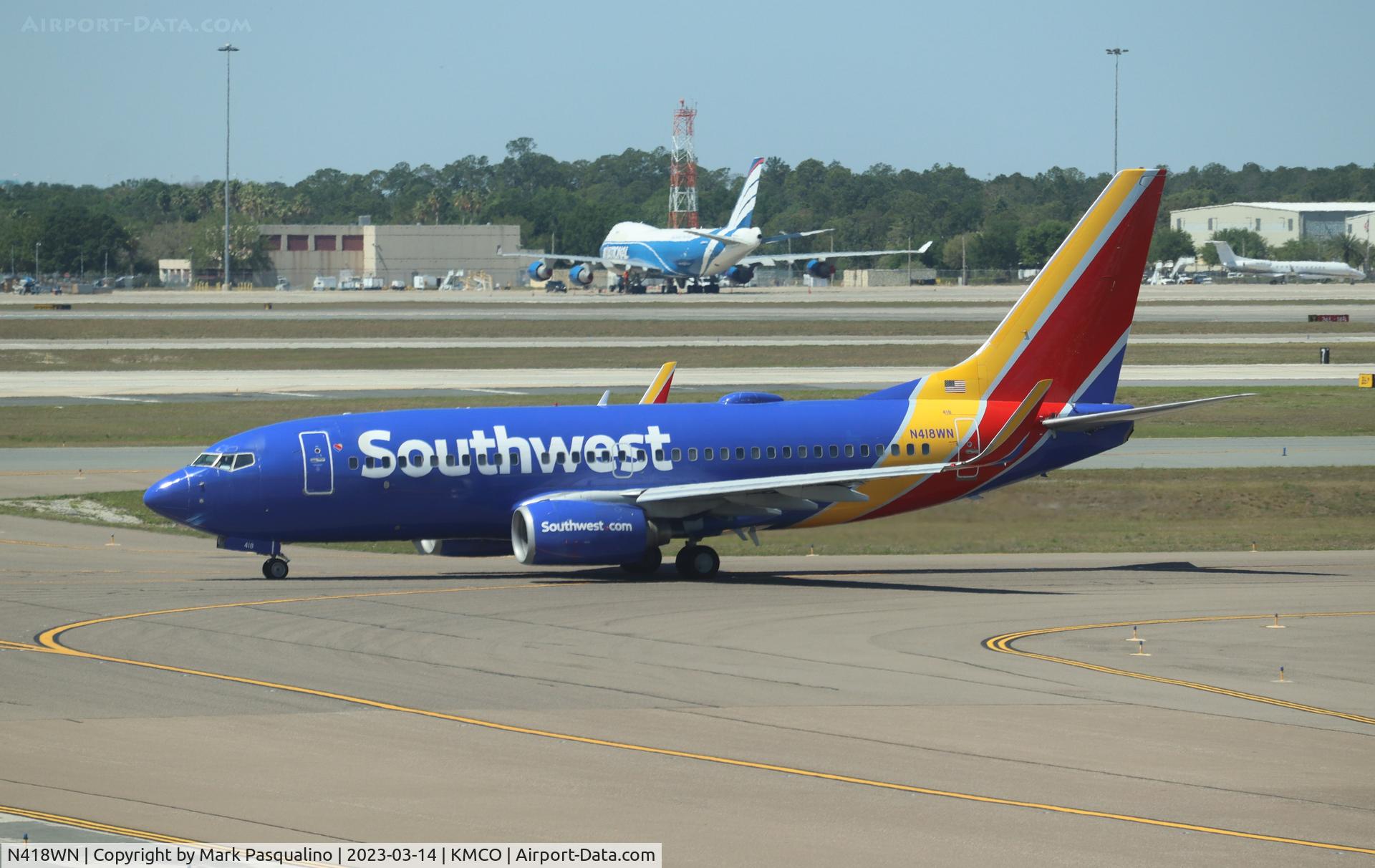 N418WN, 2001 Boeing 737-7H4 C/N 29823, Boeing 737-7H4