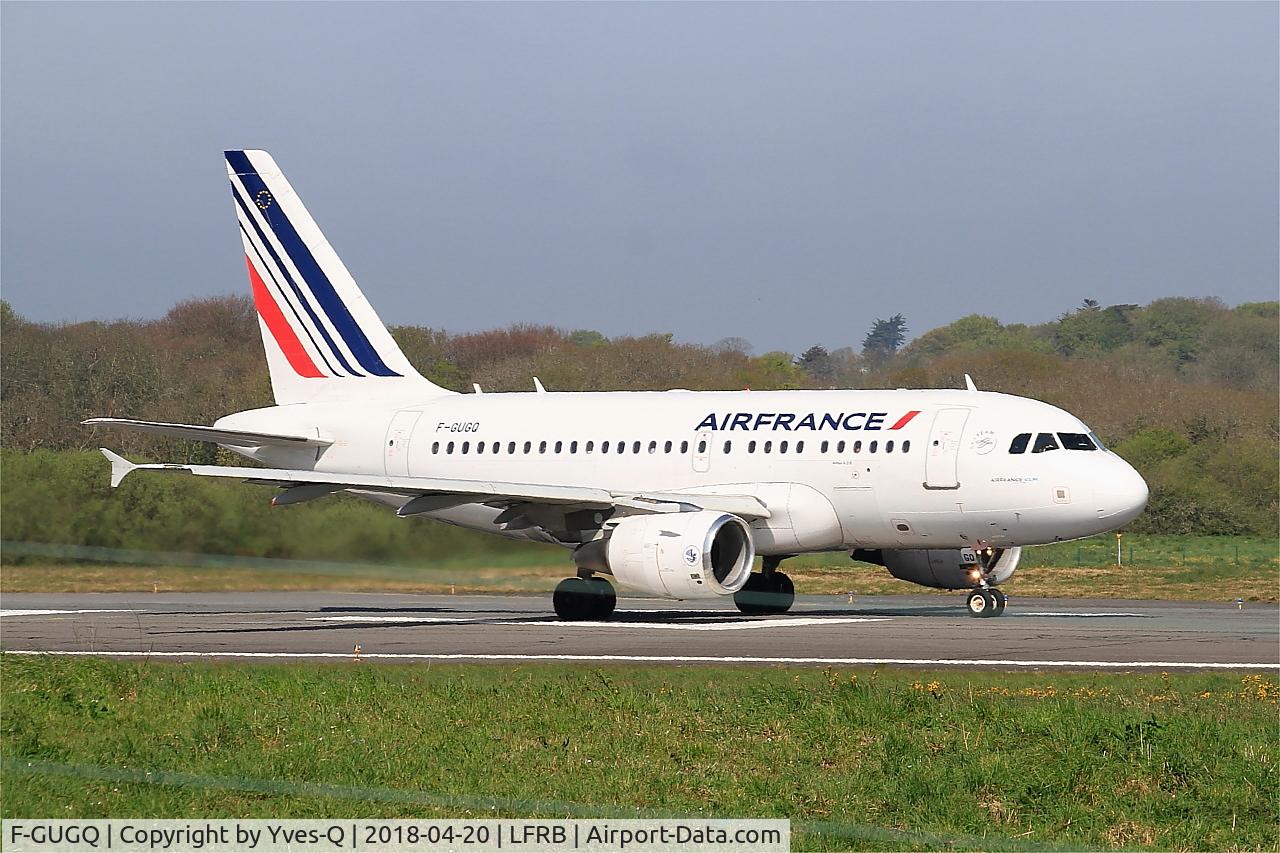 F-GUGQ, 2006 Airbus A318-111 C/N 2972, Airbus A318-111, Take off run rwy 07R, Brest-Bretagne Airport (LFRB-BES)