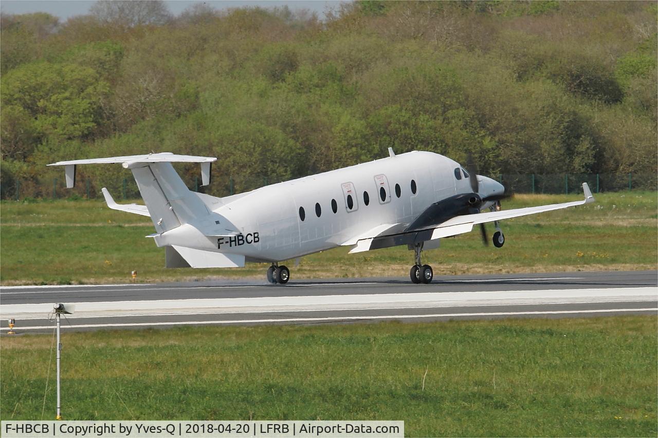 F-HBCB, 1999 Raytheon 1900D C/N UE-390, Raytheon 1900D, Take off rwy 07R, Brest-Bretagne airport (LFRB-BES)