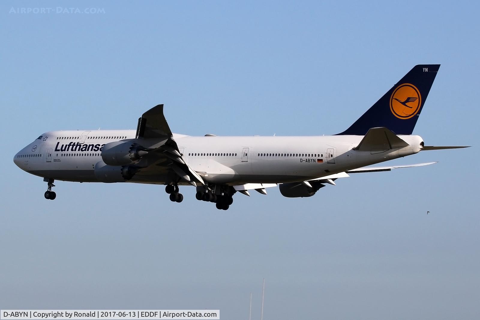 D-ABYN, 2014 Boeing 747-830 C/N 37838, at fra