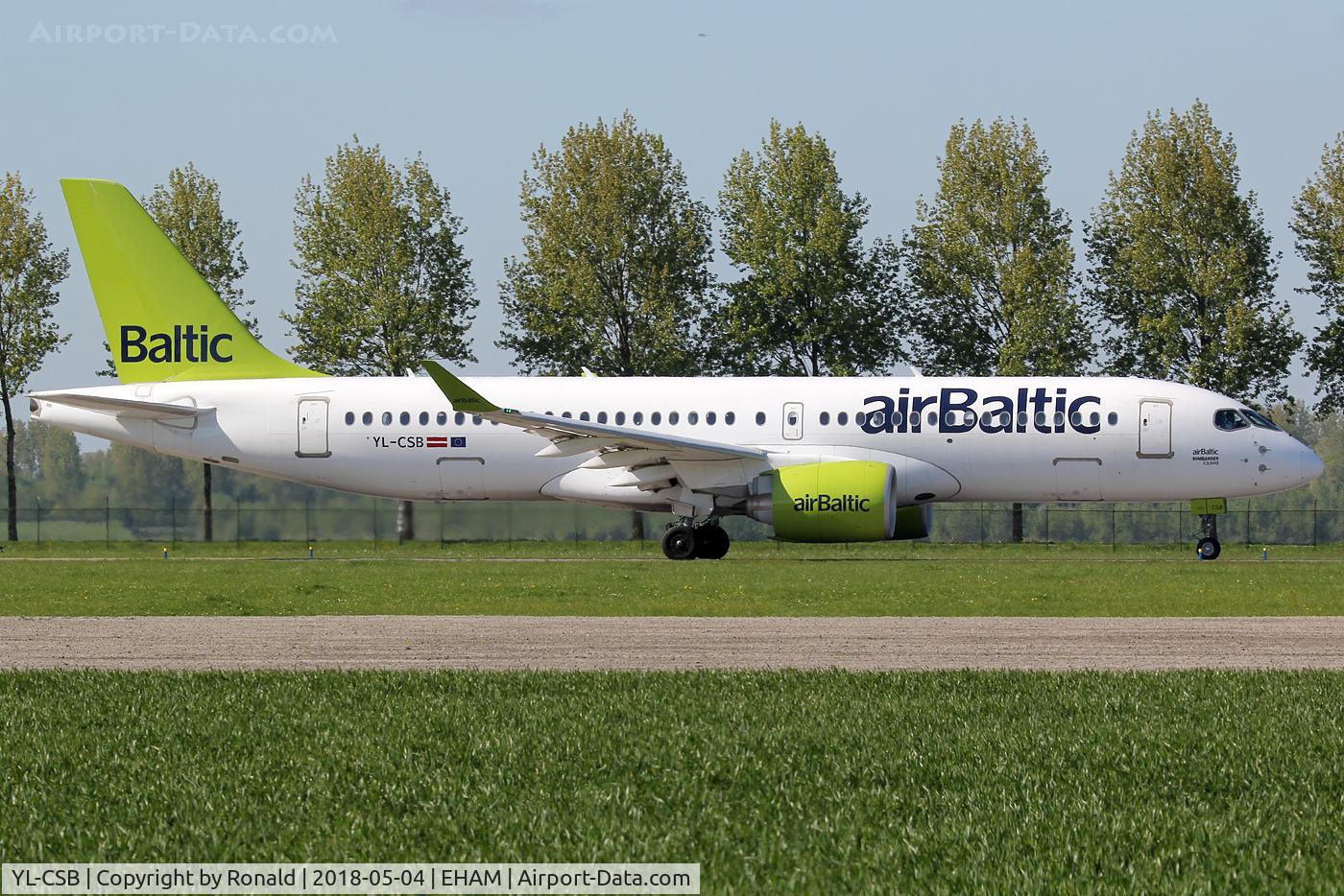 YL-CSB, 2016 Bombardier CSeries CS300 (BD-500-1A11) C/N 55004, at spl