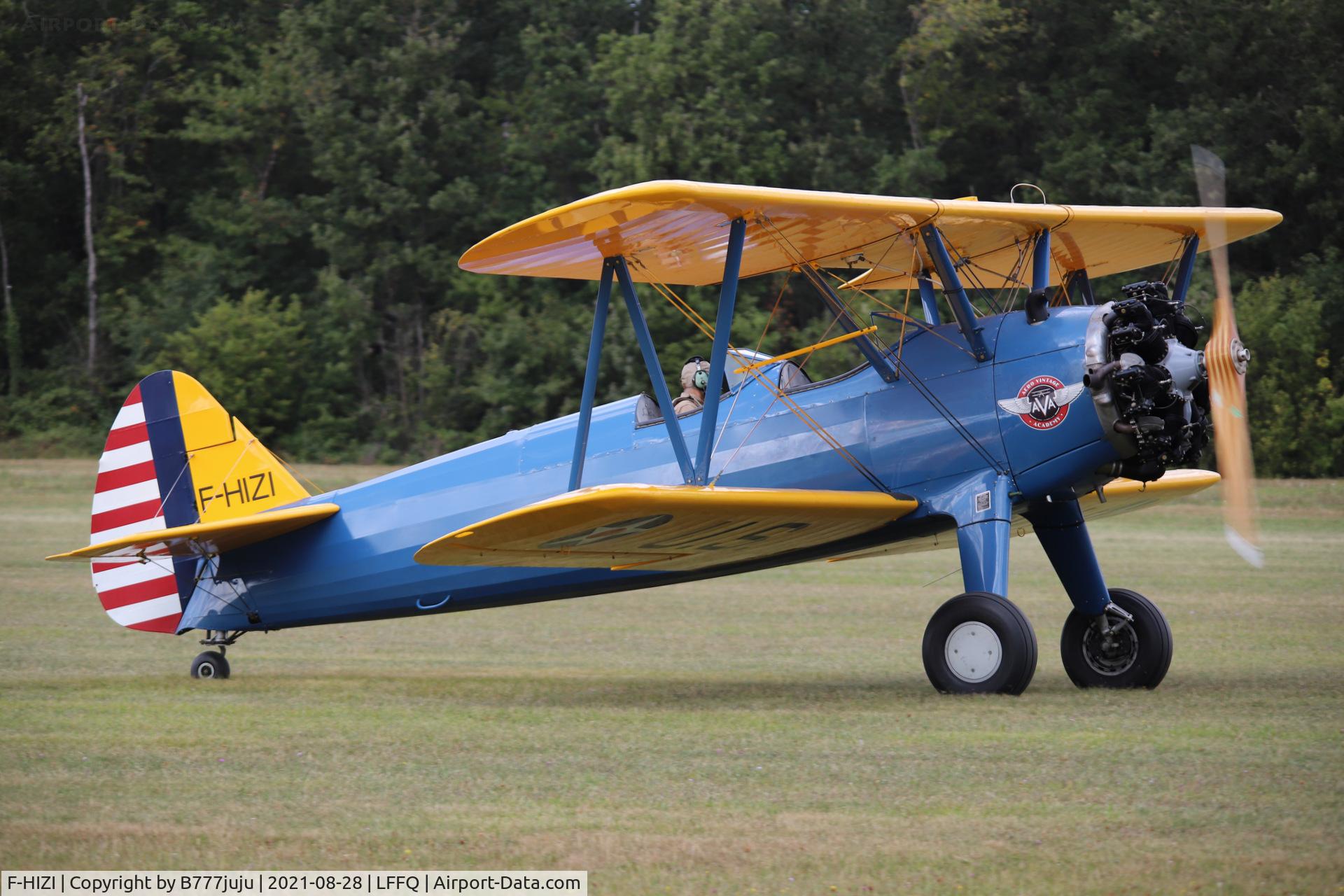 F-HIZI, 1940 Boeing A75N1 (PT-17) C/N 75-548, during Ferté Alais 2021