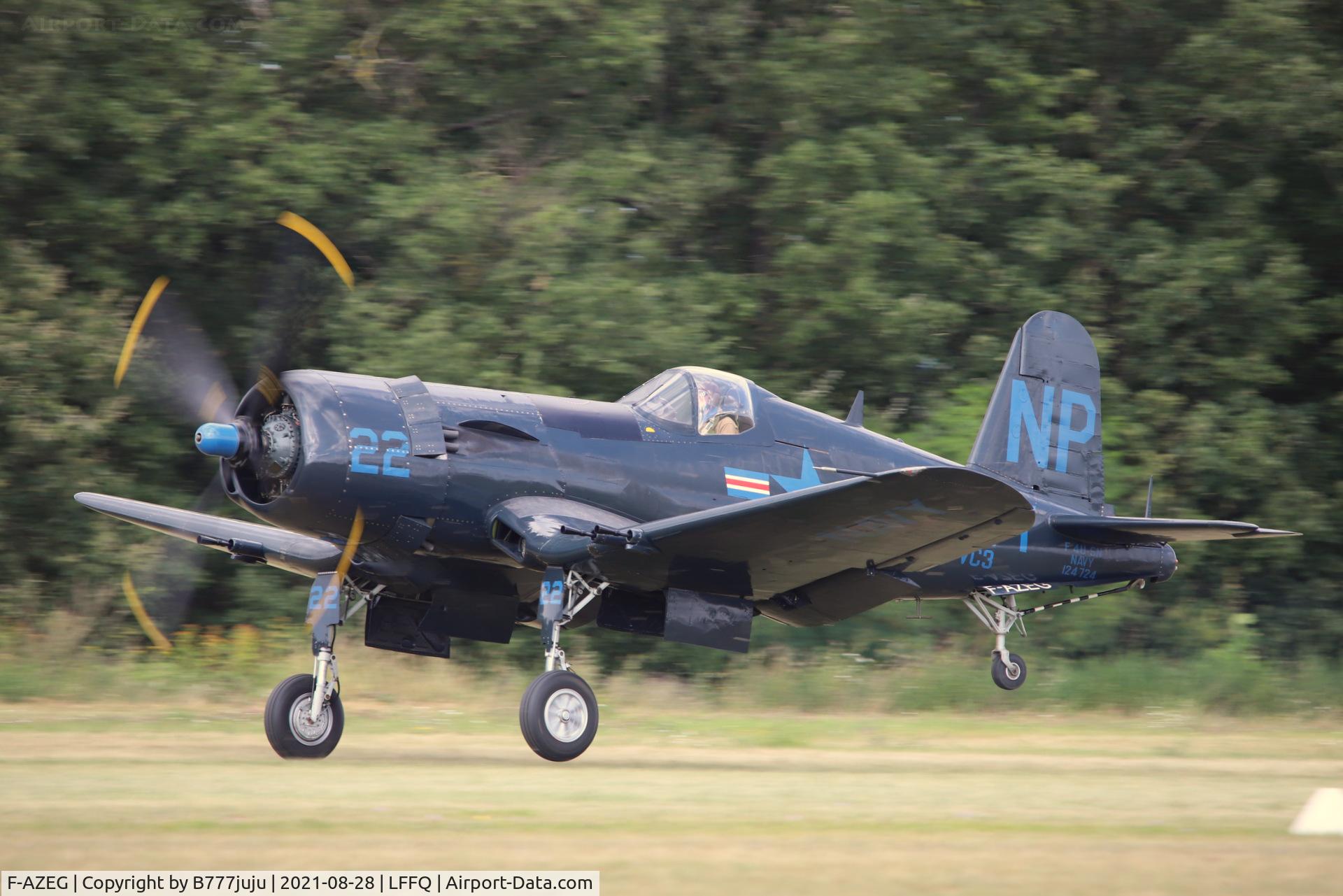 F-AZEG, 1944 Vought F4U-5NL Corsair C/N 124-724, during Ferté Alais 2021