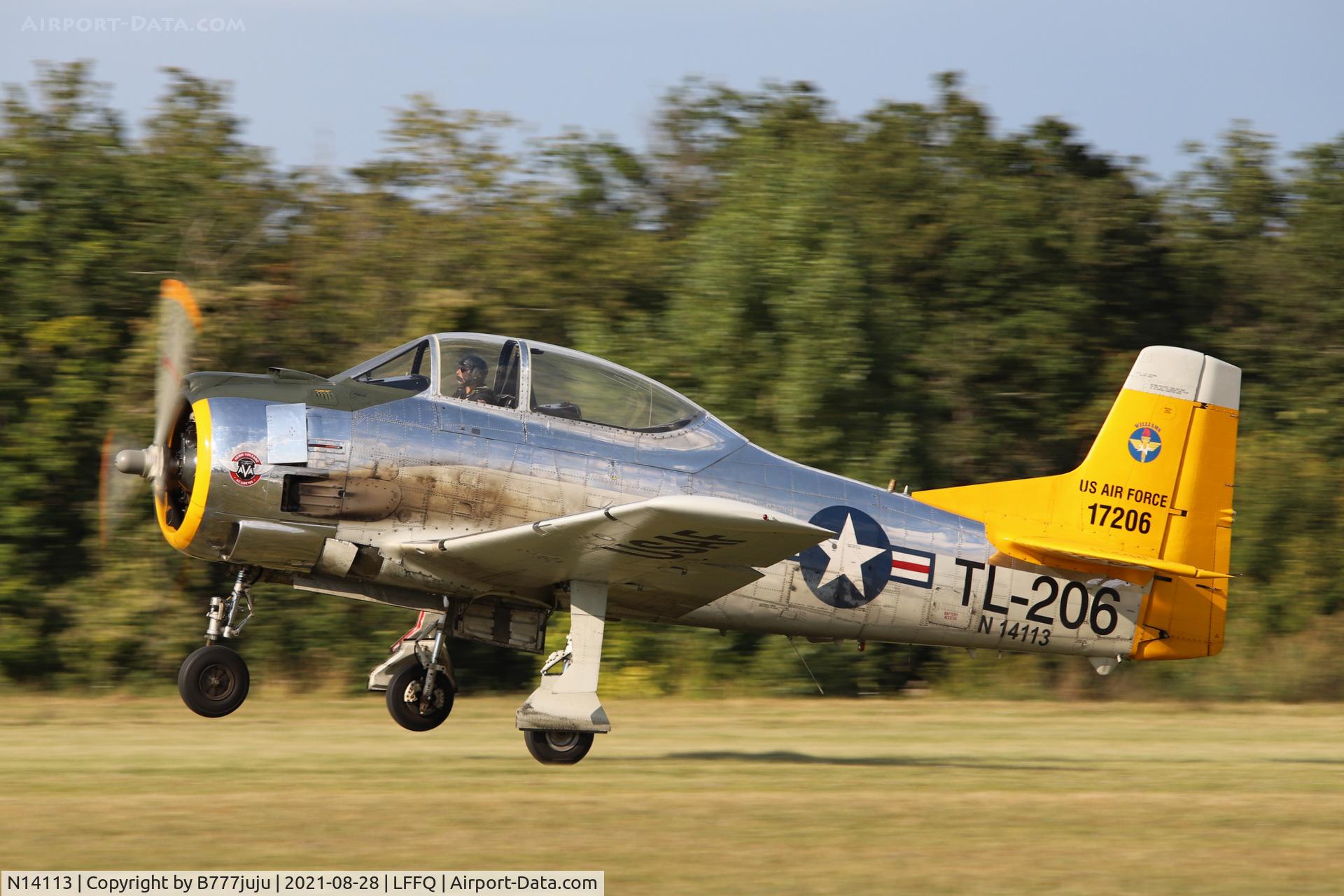 N14113, 1951 North American T-28A Fennec C/N 81-1, during Ferté Alais 2021