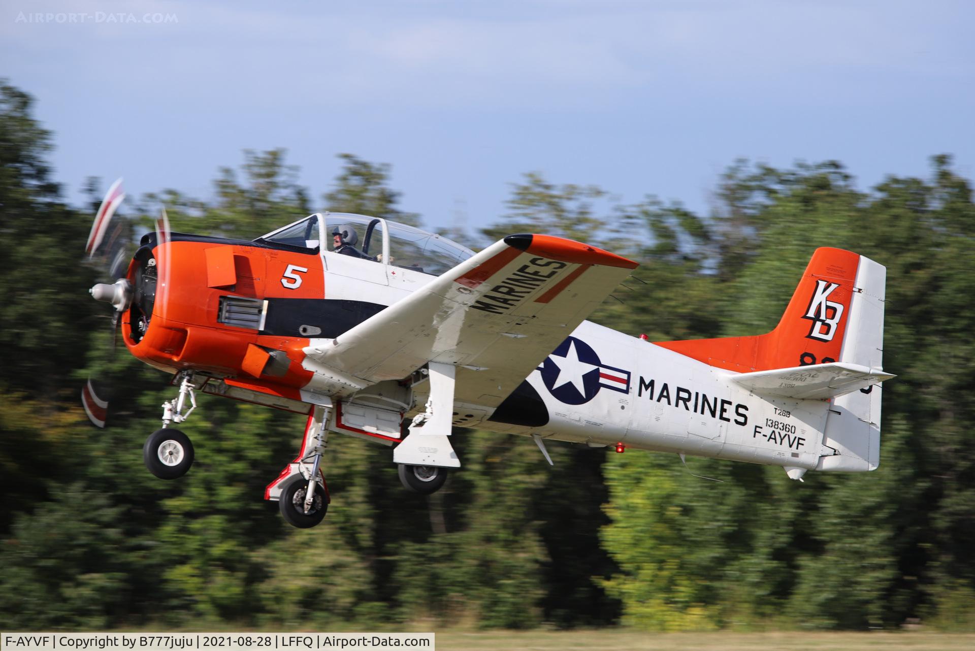F-AYVF, 1954 North American T-28B Trojan C/N 200-431, during Ferté Alais 2021