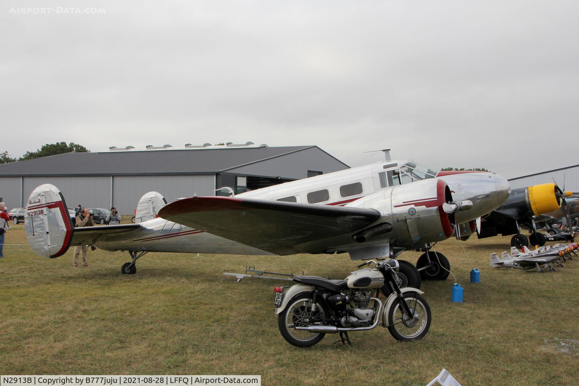 N2913B, 1953 Beech D18S C/N A-963, during Ferté Alais 2021