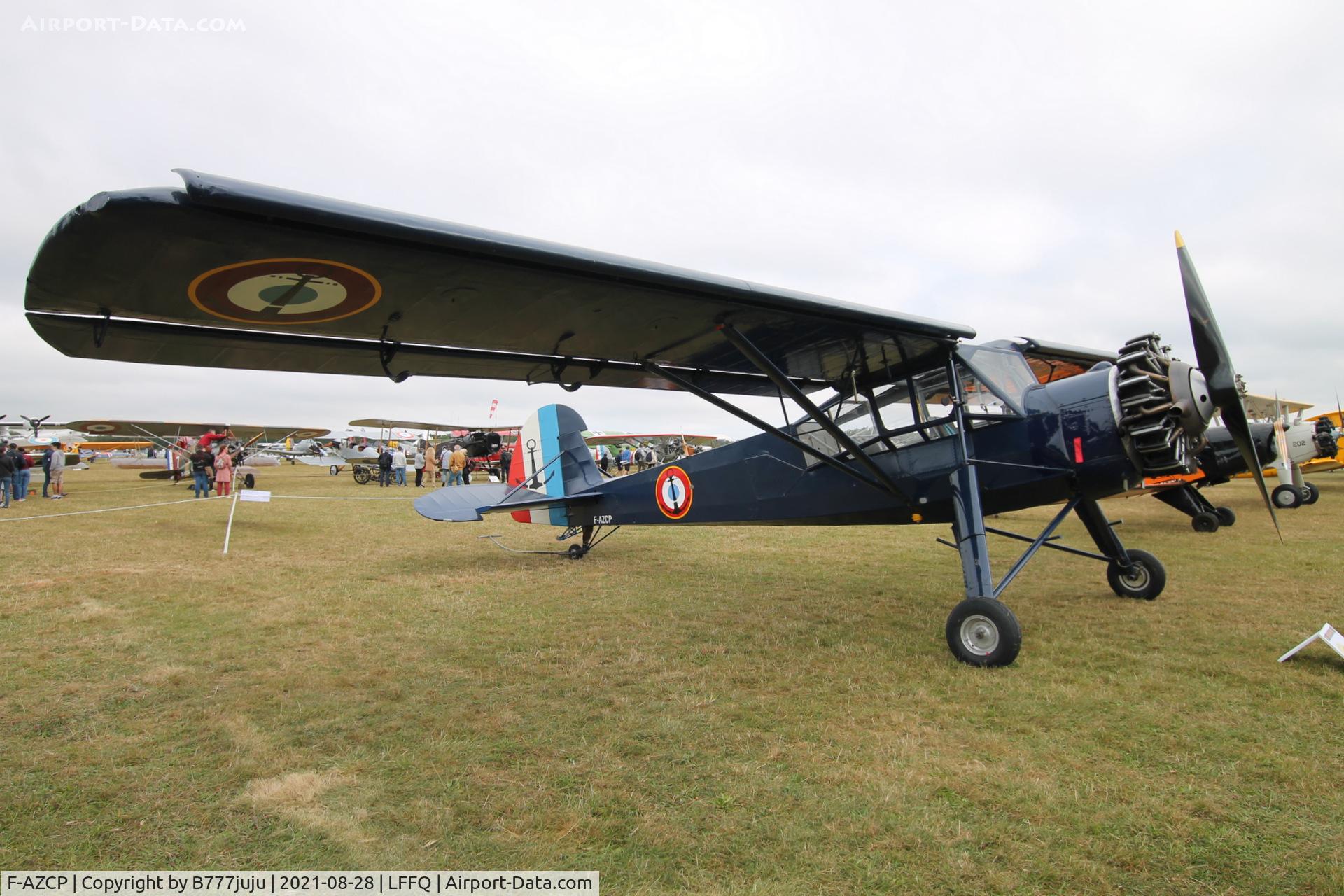 F-AZCP, Morane-Saulnier MS-502 Criquet C/N 320, during Ferté Alais 2021