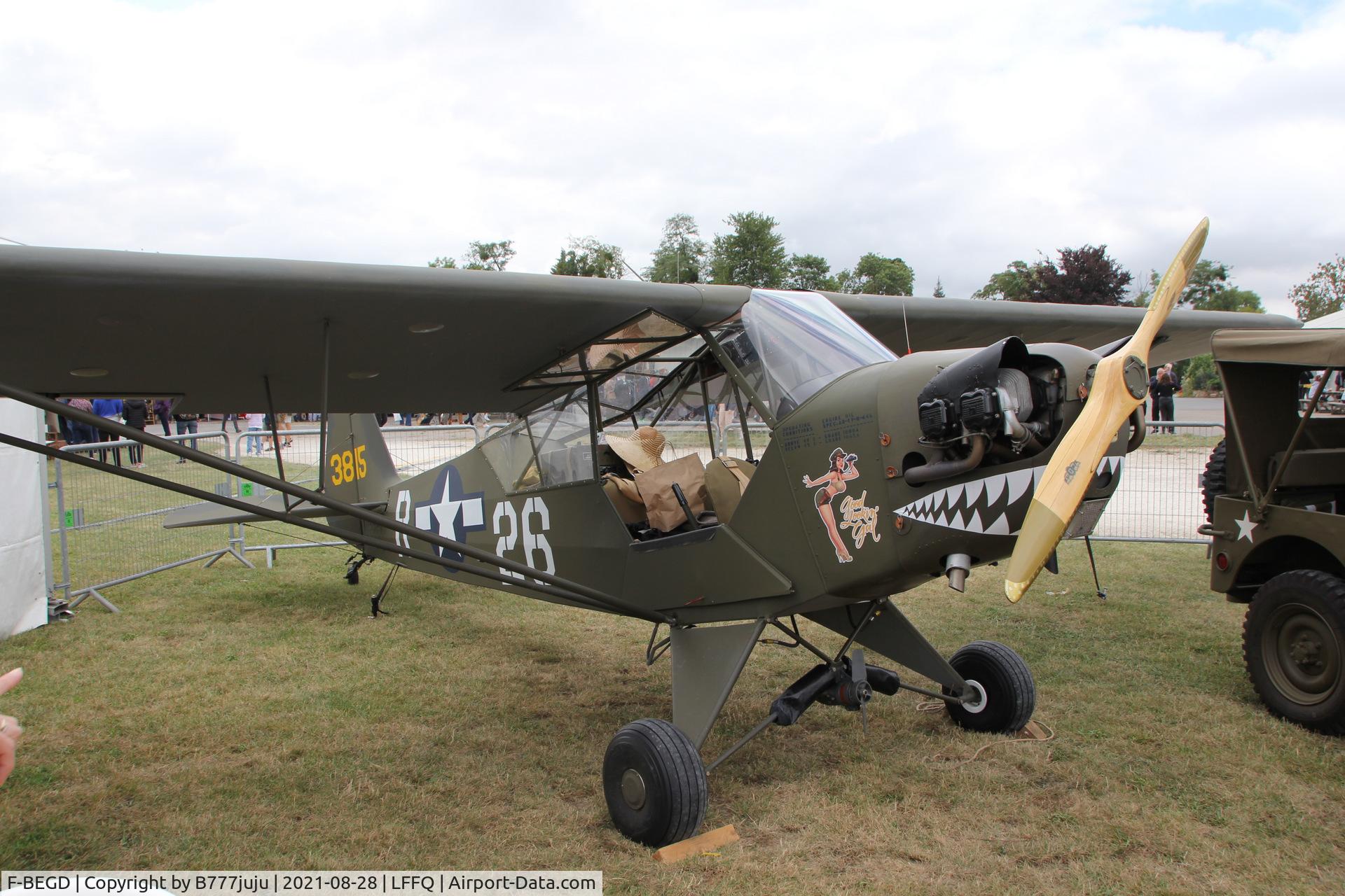 F-BEGD, Piper J3C-65 Cub Cub C/N 9676, during Ferté Alais 2021