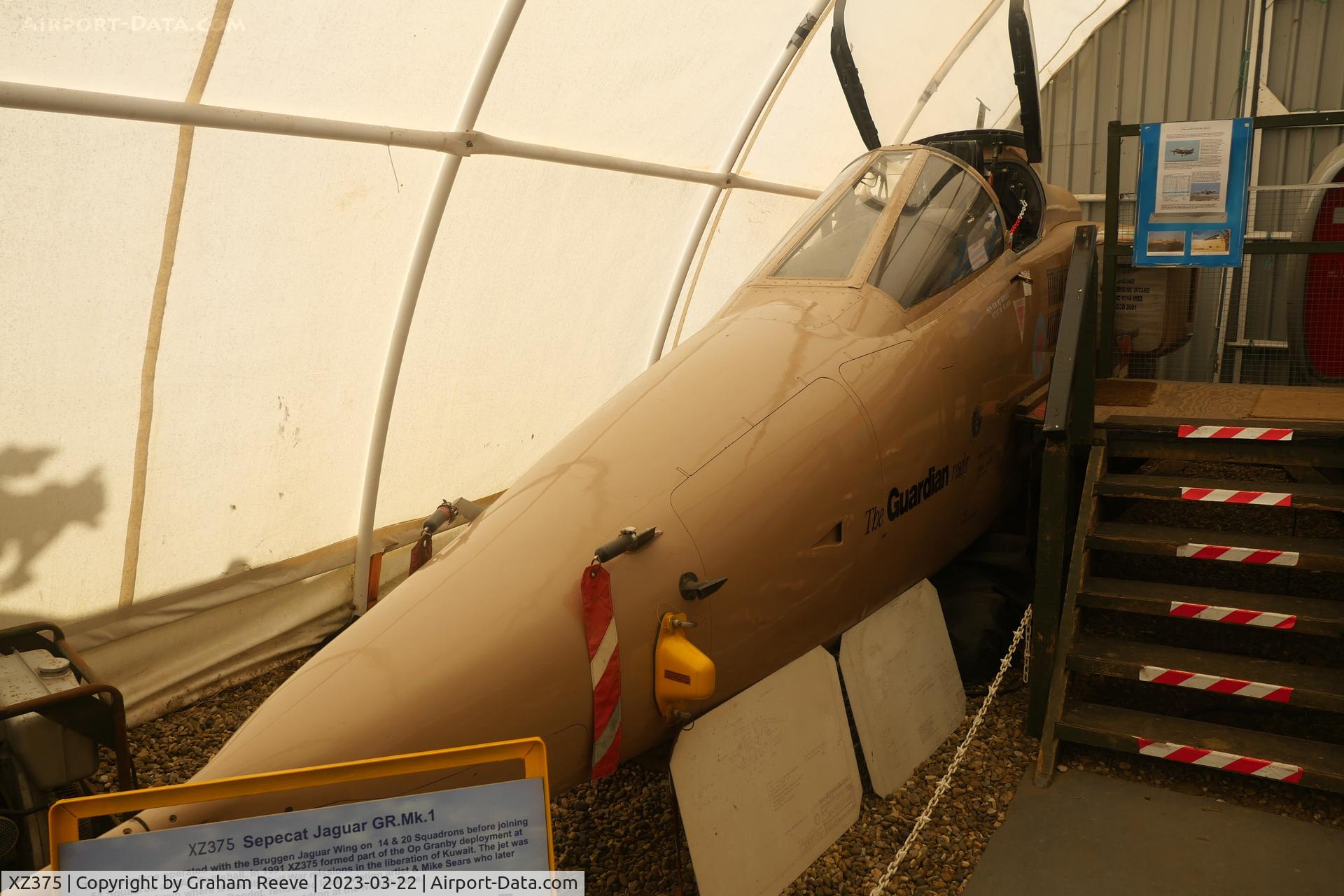 XZ375, 1976 Sepecat Jaguar GR.1A C/N S.142, On display at the 