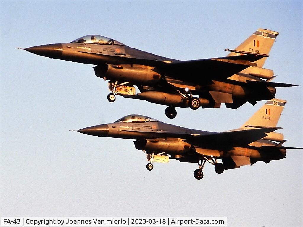 FA-43, SABCA F-16A Fighting Falcon C/N 6H-43, Slide scan