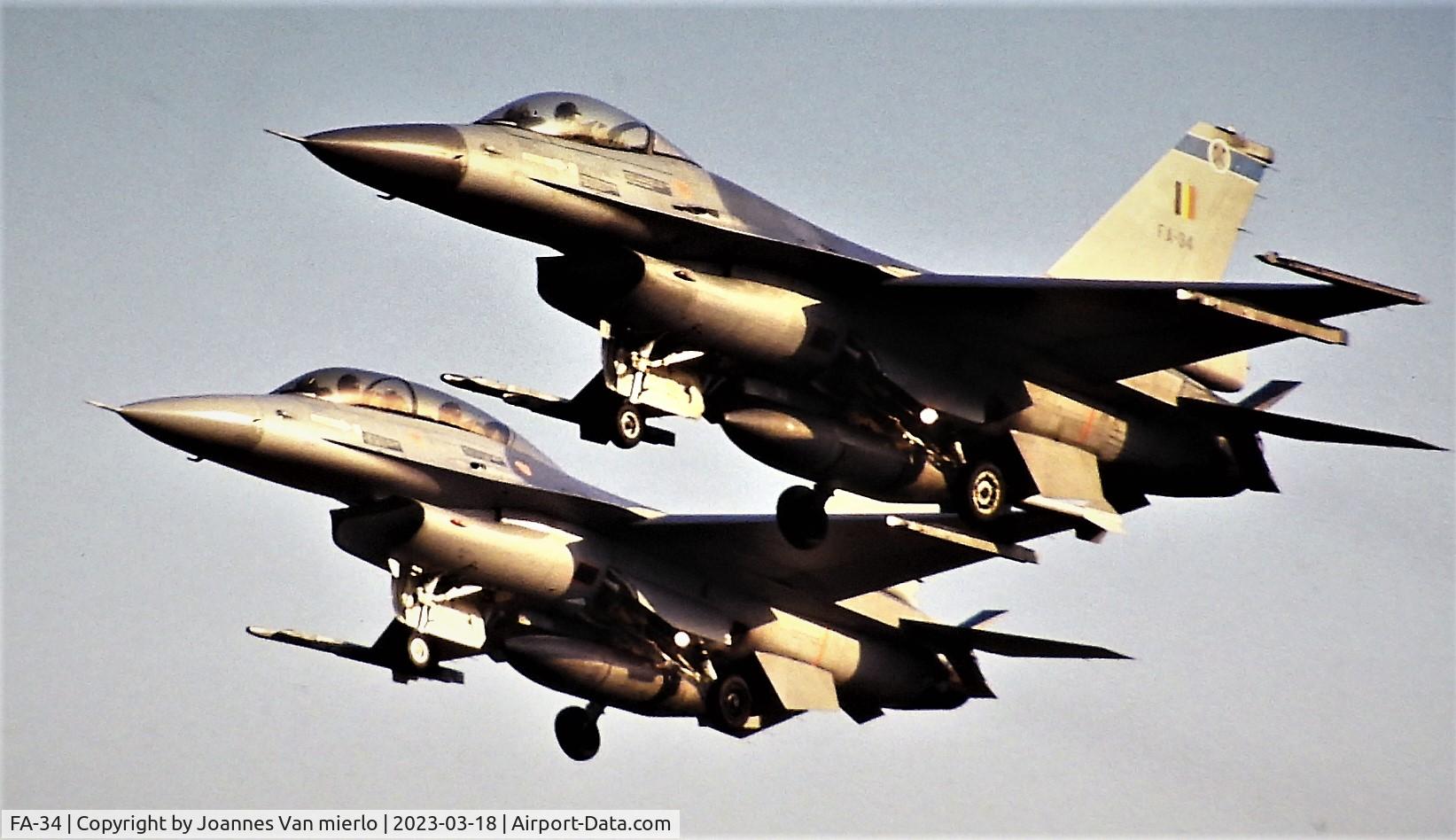 FA-34, 1980 SABCA F-16A Fighting Falcon C/N 6H-34, Slide scan