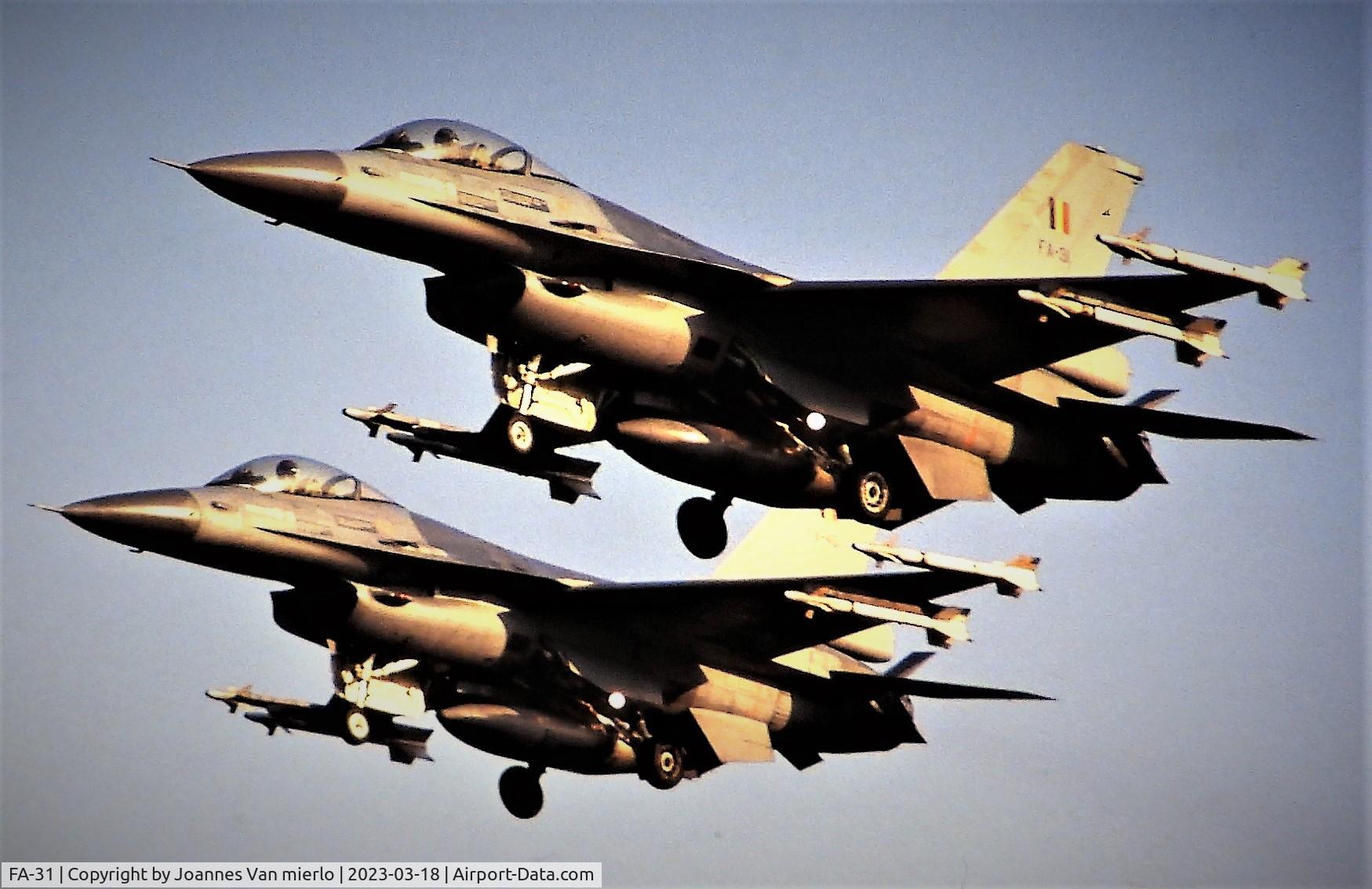 FA-31, SABCA F-16A Fighting Falcon C/N 6H-31, Slide scan