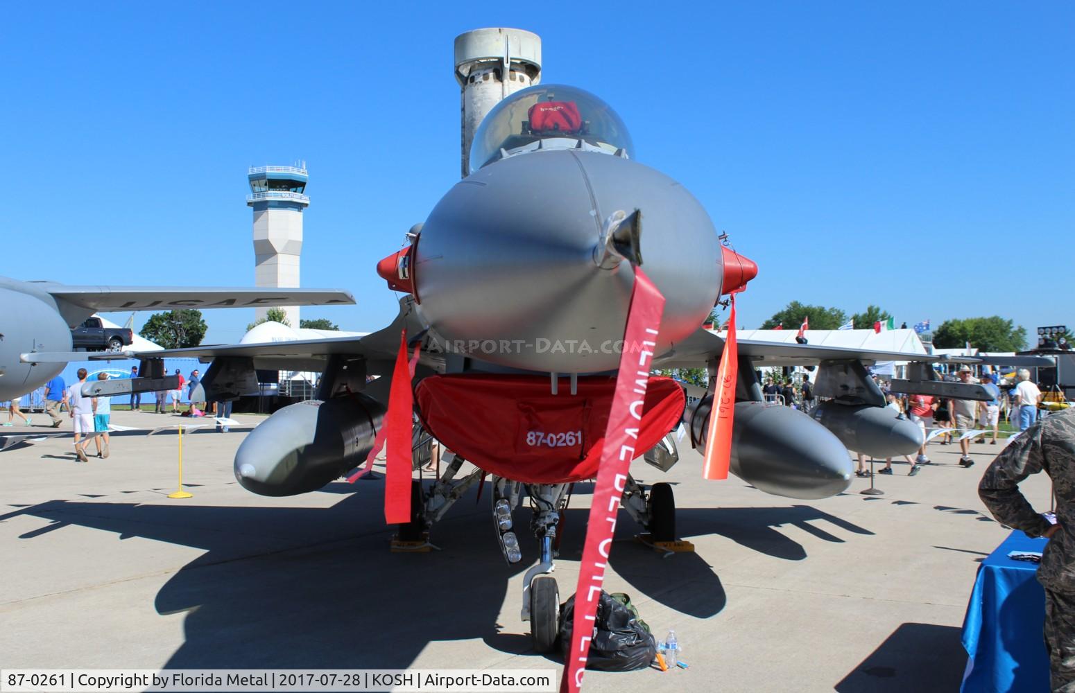 87-0261, 1987 General Dynamics F-16CM Fighting Falcon C/N 5C-522, USAF F-16C zx