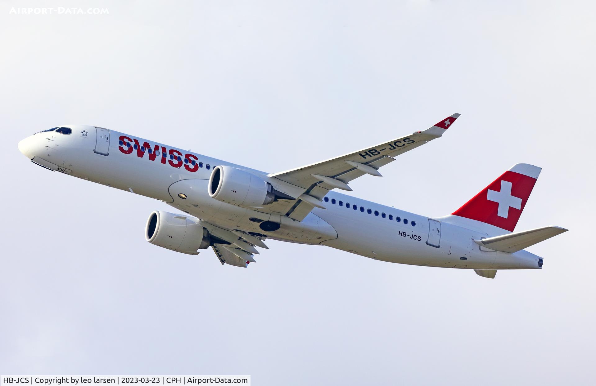 HB-JCS, 2018 Airbus A220-300 C/N 55045, Copenhagen 23.3.2023