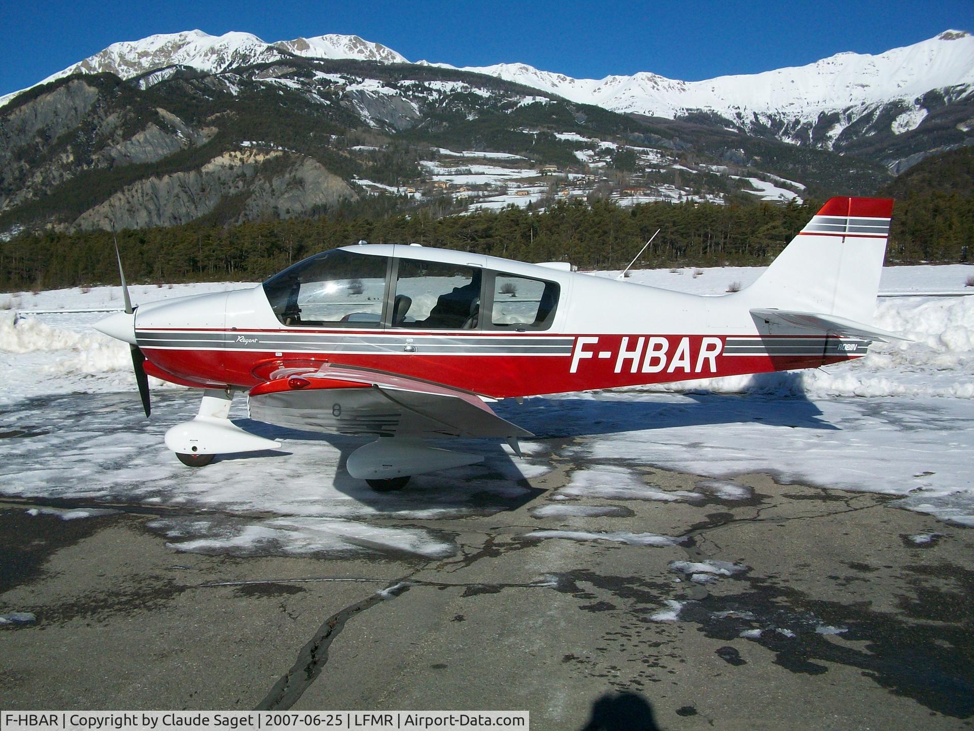 F-HBAR, Robin DR-400-180 Regent C/N 2549, Pic taken at LFMR