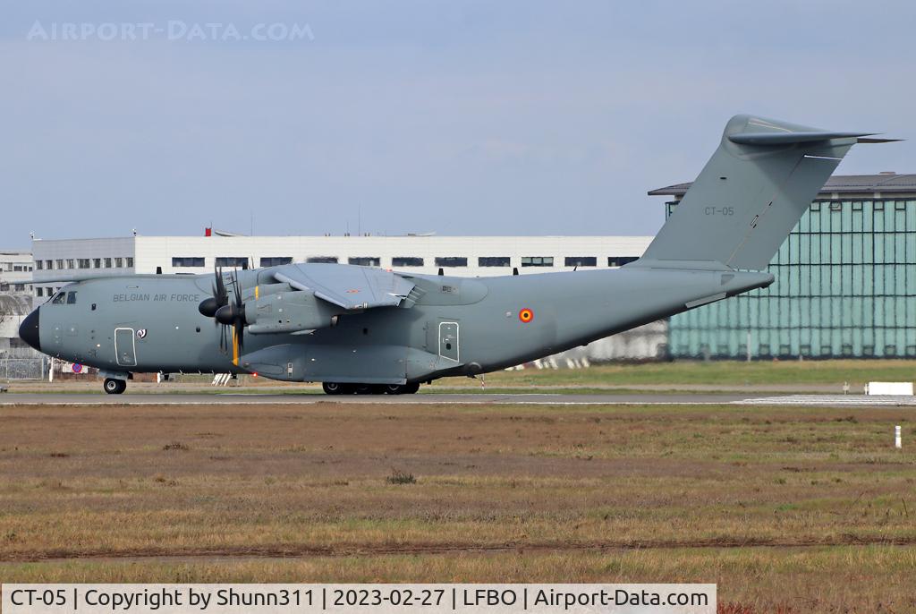 CT-05, 2021 Airbus A400M-180 Atlas C/N 116, Ready for take from rwy 32R