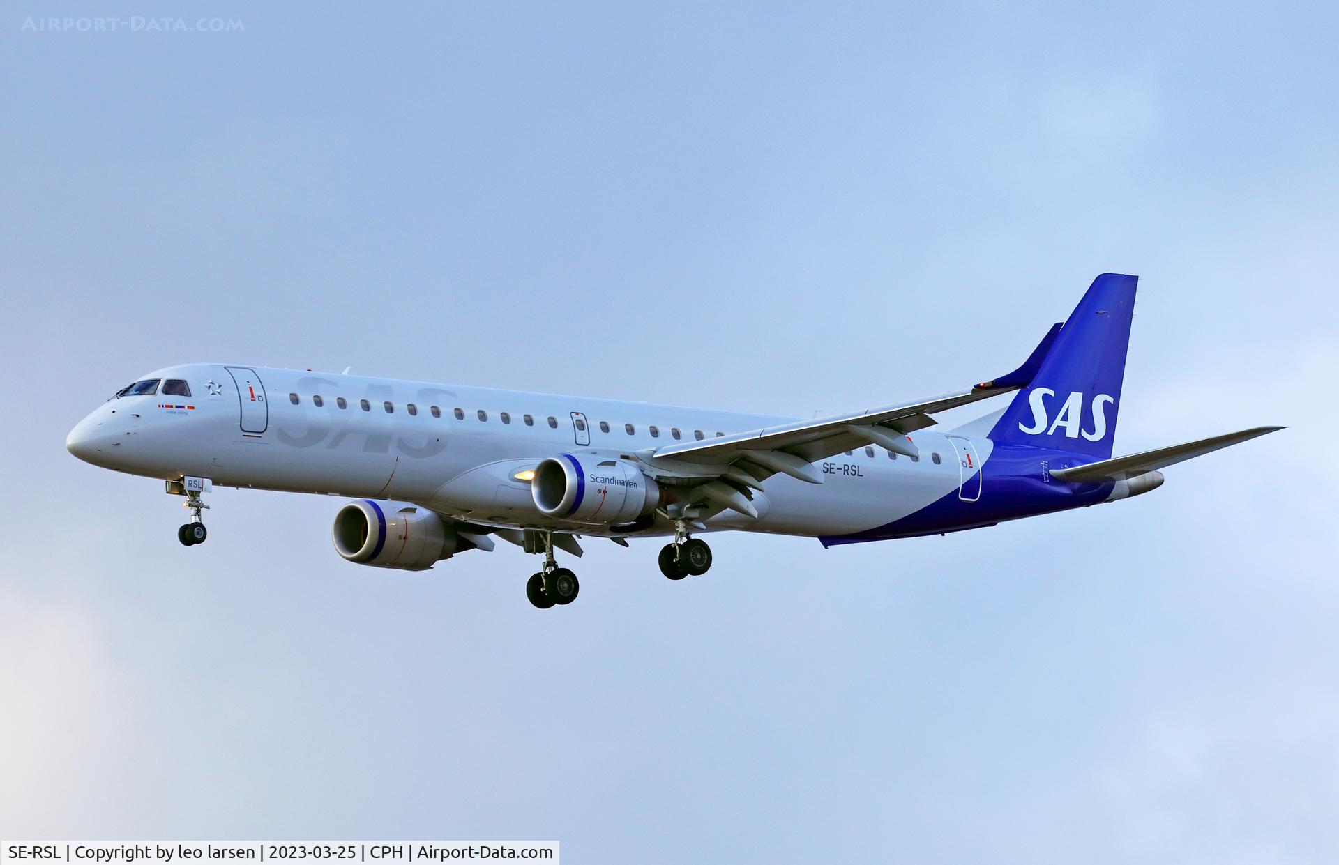 SE-RSL, 2007 Embraer 195LR (ERJ-190-200LR) C/N 1900128, Copenhagen 25.3.2023