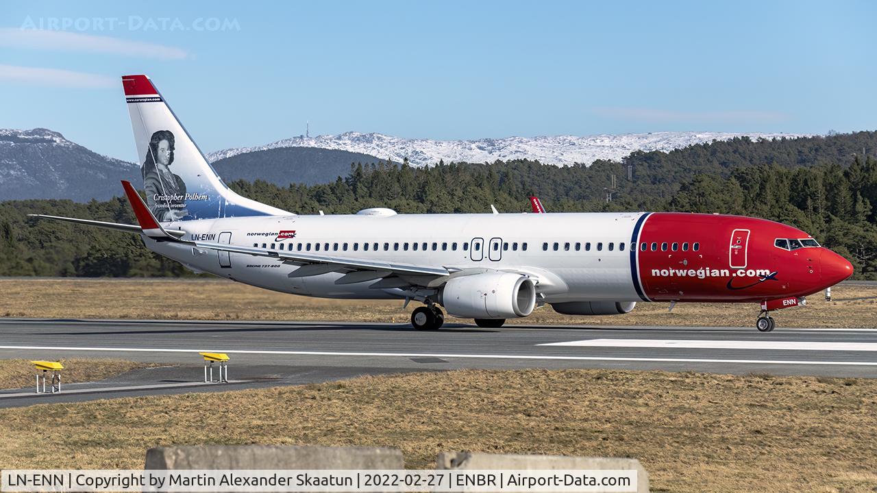 LN-ENN, 2016 Boeing 737-800 C/N 42082, Takeoff runway 17.