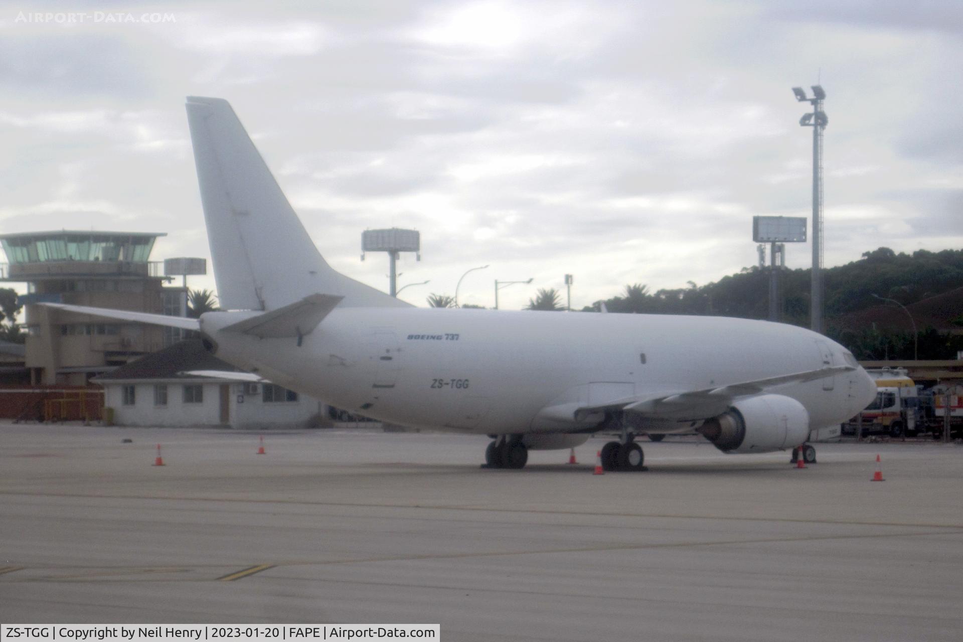 ZS-TGG, 1988 Boeing 737-341 C/N 24278, B737 freighter - seen at Port Elizabeth, SA
