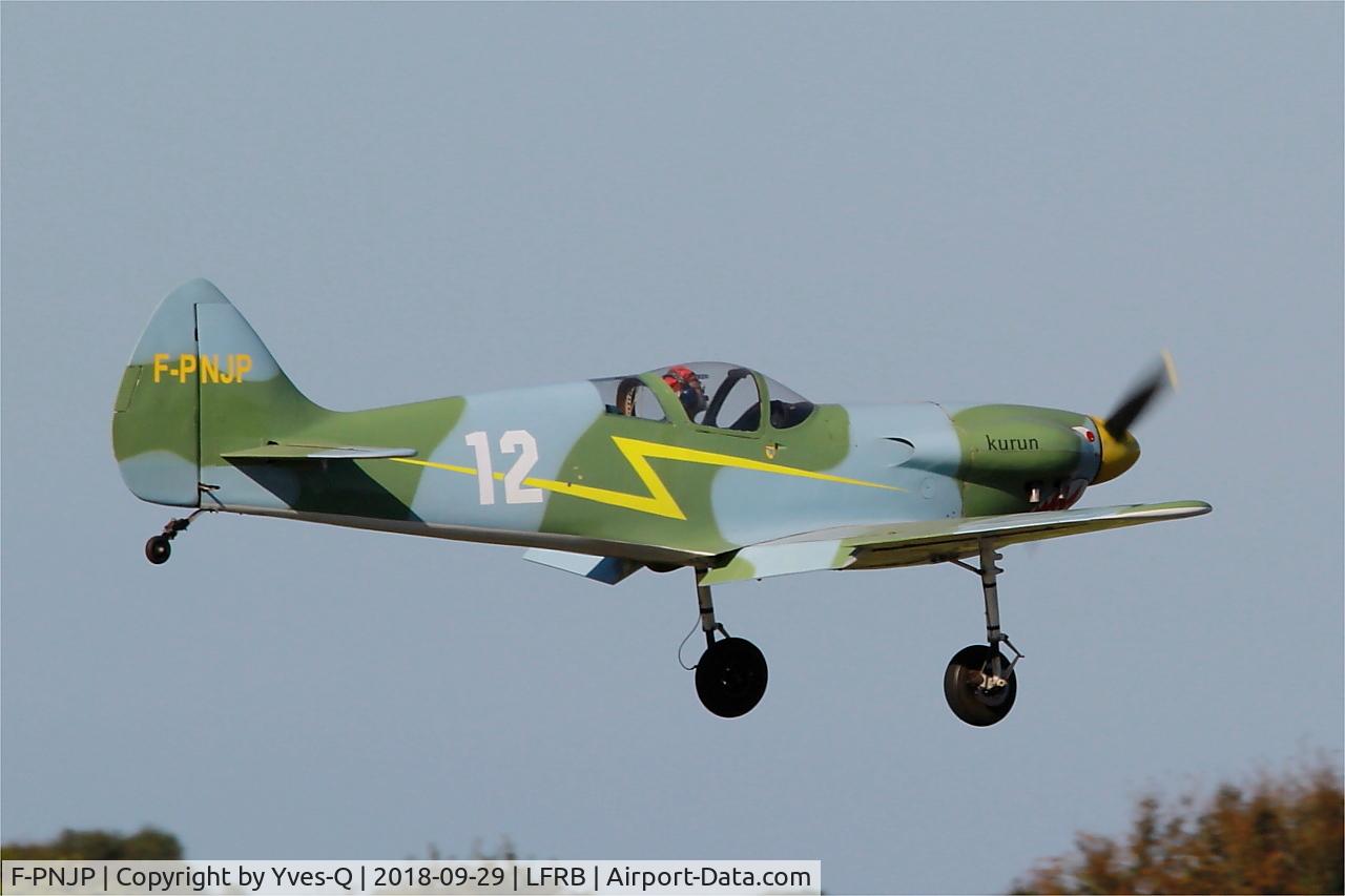 F-PNJP, Renault Kurun JPR-01 C/N 01, KURUN JPR-01, On final rwy 07R, Brest-Bretagne airport (LFRB-BES)