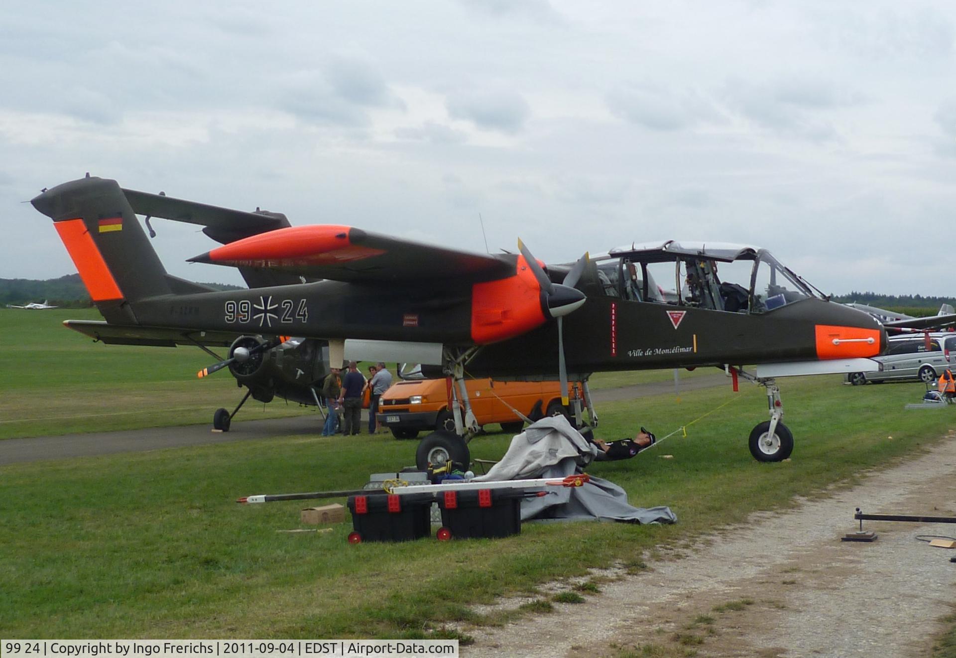 99 24, 1971 North American OV-10B Bronco C/N 338-9 (305-65), The photo was taken at the 'Oldtimer-Meeting 2011' on the glider airfield 'Hahnweide', Kirchheim/Teck near Stuttgart in Germany.