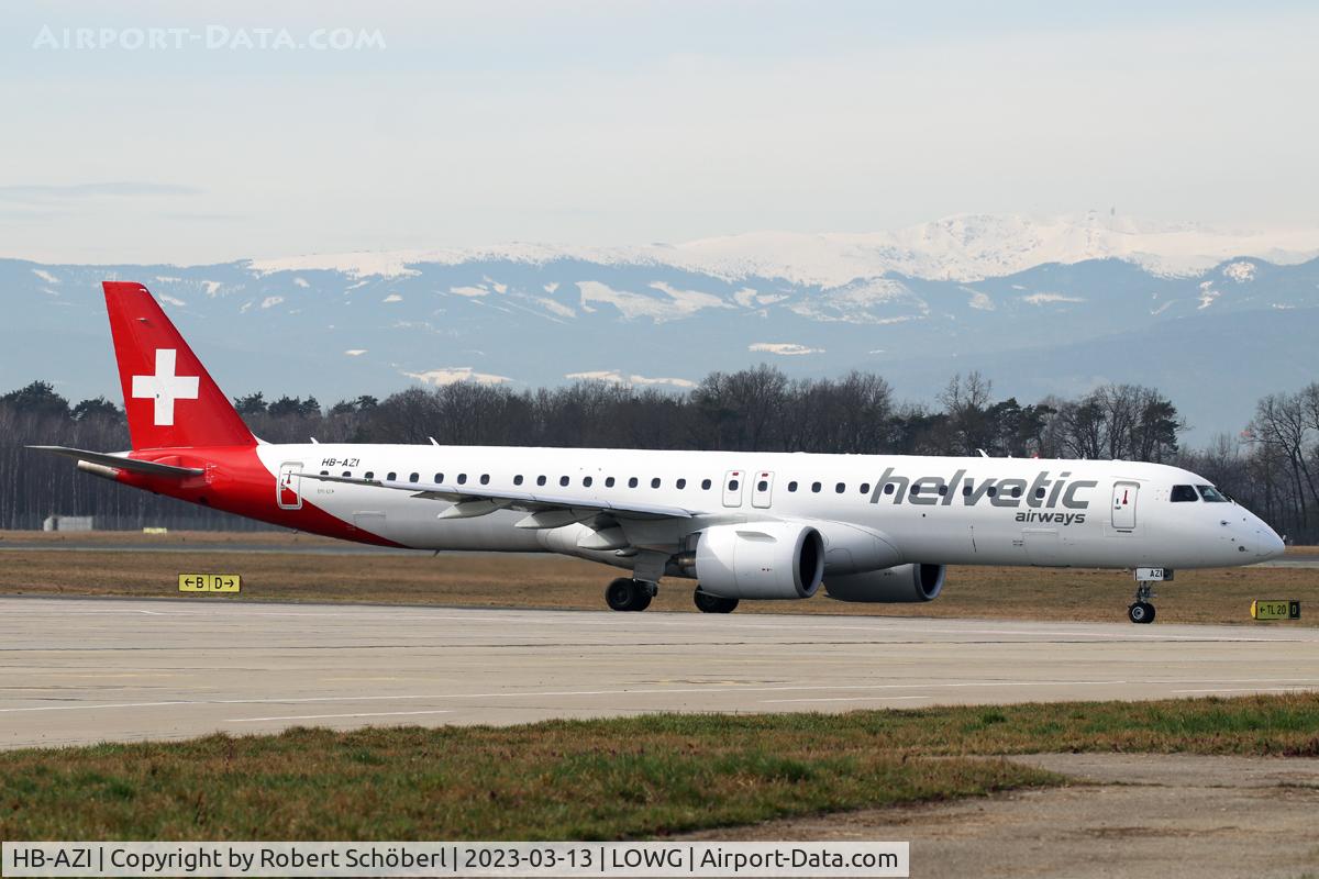 HB-AZI, 2021 Embraer E195-E2 (ERJ-190-400STD) C/N 19020055, HB-AZI @ LOWG 2023