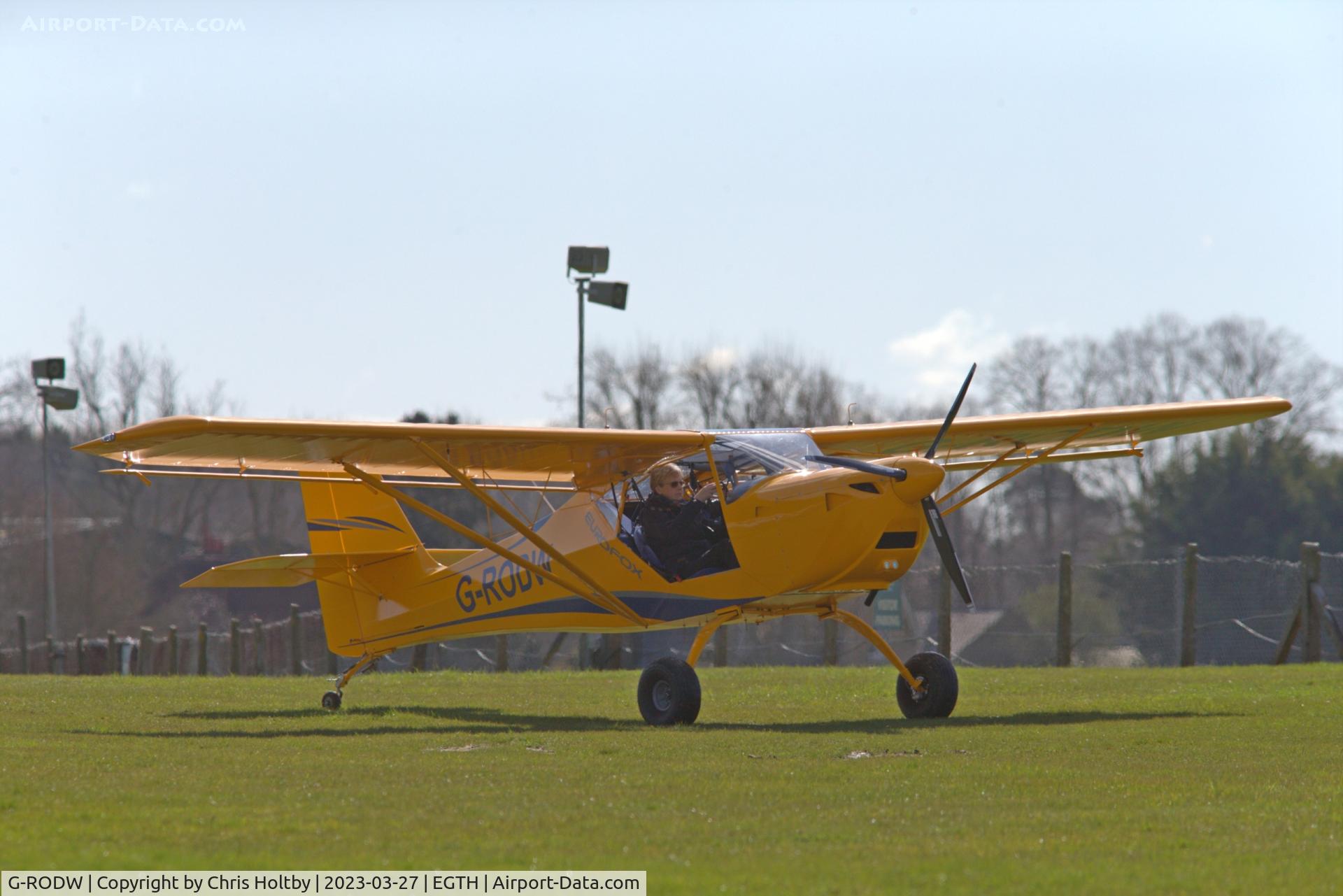 G-RODW, 2021 Ascent Industries EuroFOX 2K C/N 62521, Just landed at Old Warden, Beds.