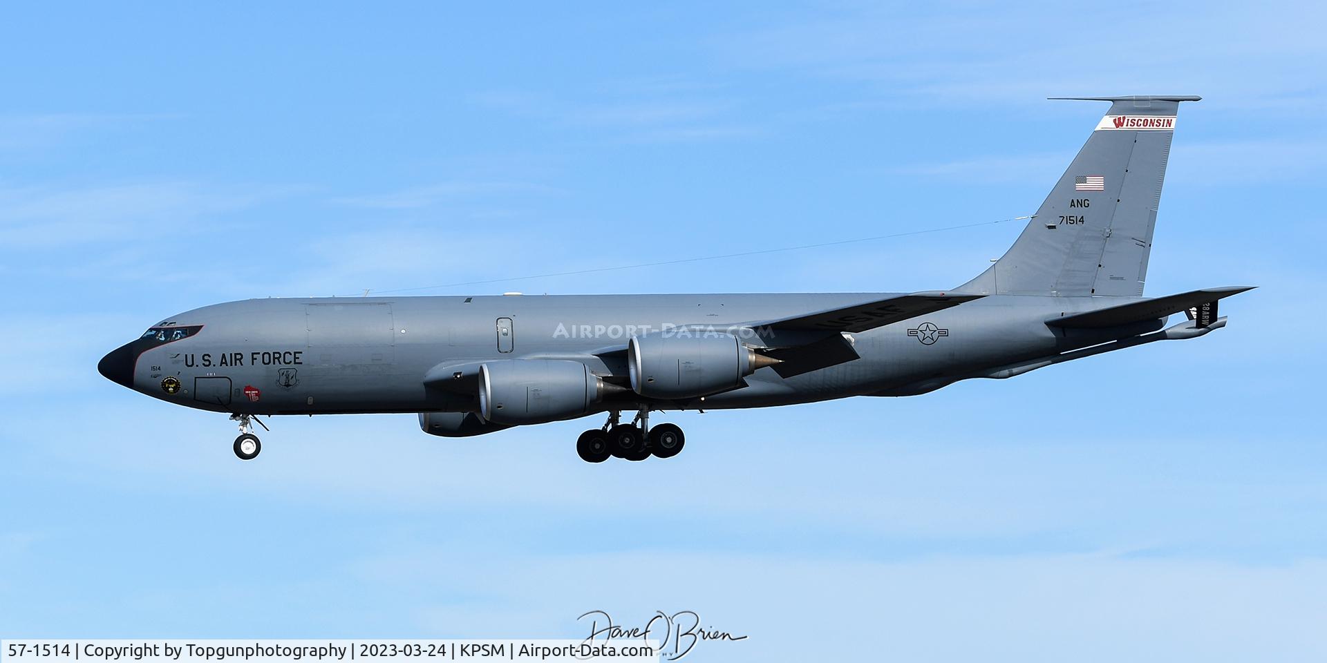 57-1514, 1957 Boeing KC-135R Stratotanker C/N 17585/194, BANKR03 coming in for CAP duty over DC