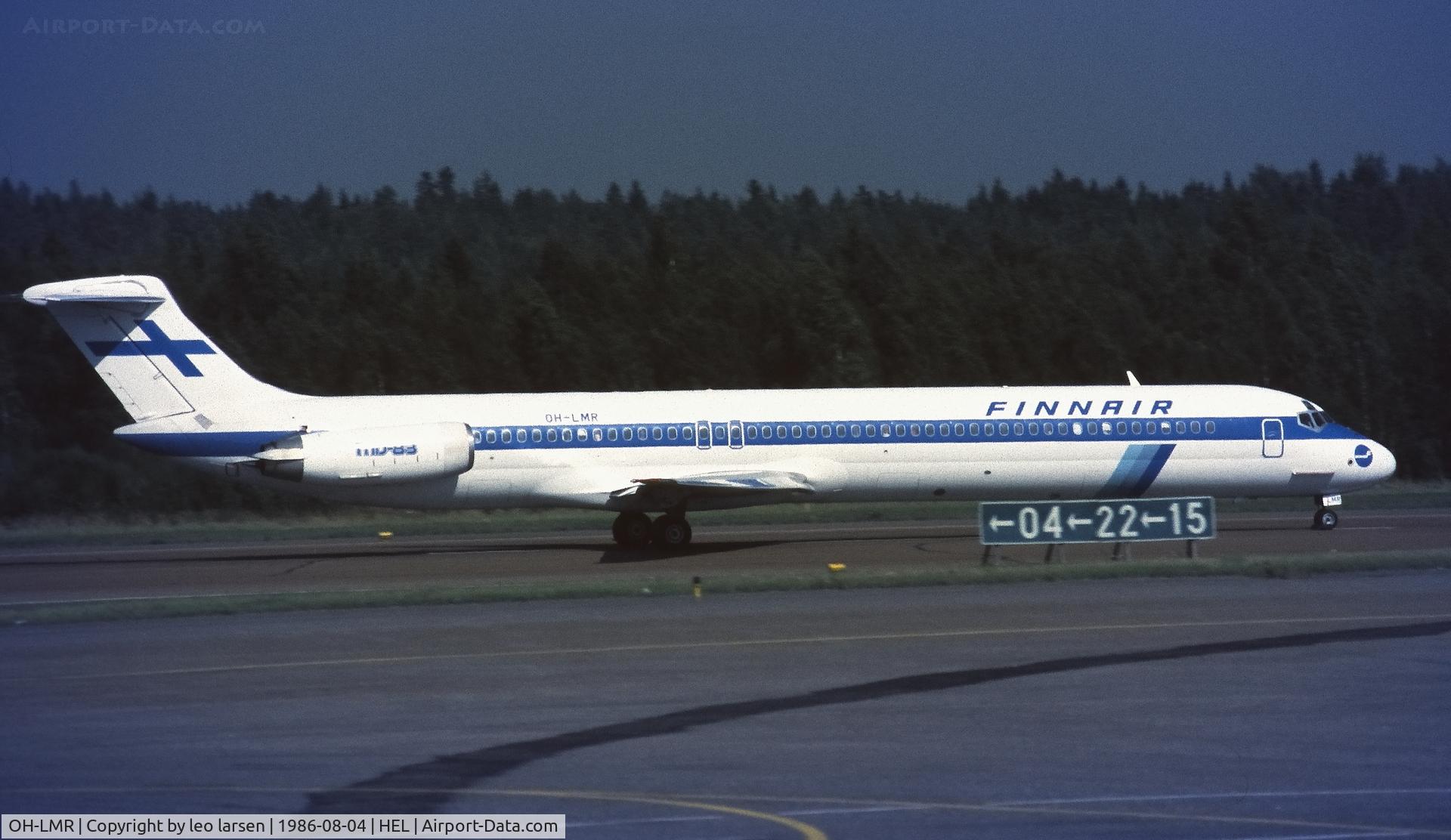 OH-LMR, 1985 McDonnell Douglas MD-83 (DC-9-83) C/N 49284, Helsinki 4.8.1986