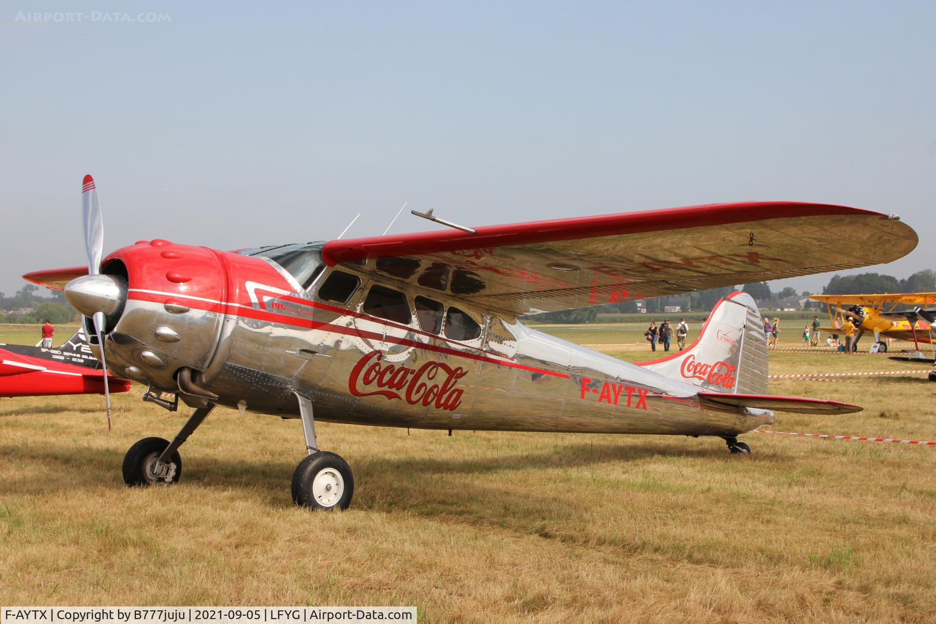 F-AYTX, 1950 Cessna 195 C/N 7496, Cambrai airshow 2021