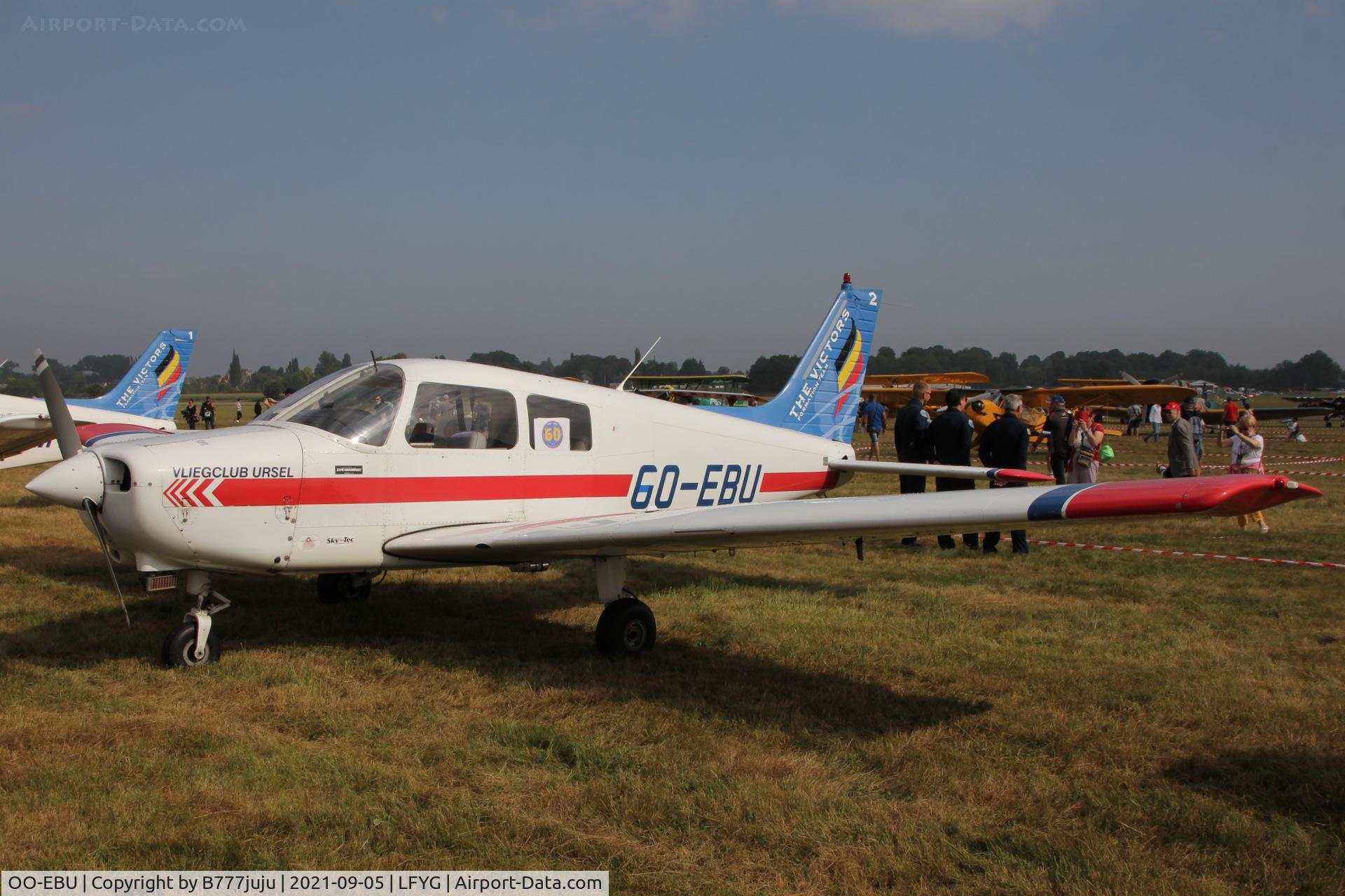 OO-EBU, 1989 Piper PA-28-161 Cadet C/N 2841246, Cambrai airshow 2021
special marking for pilot anniversary