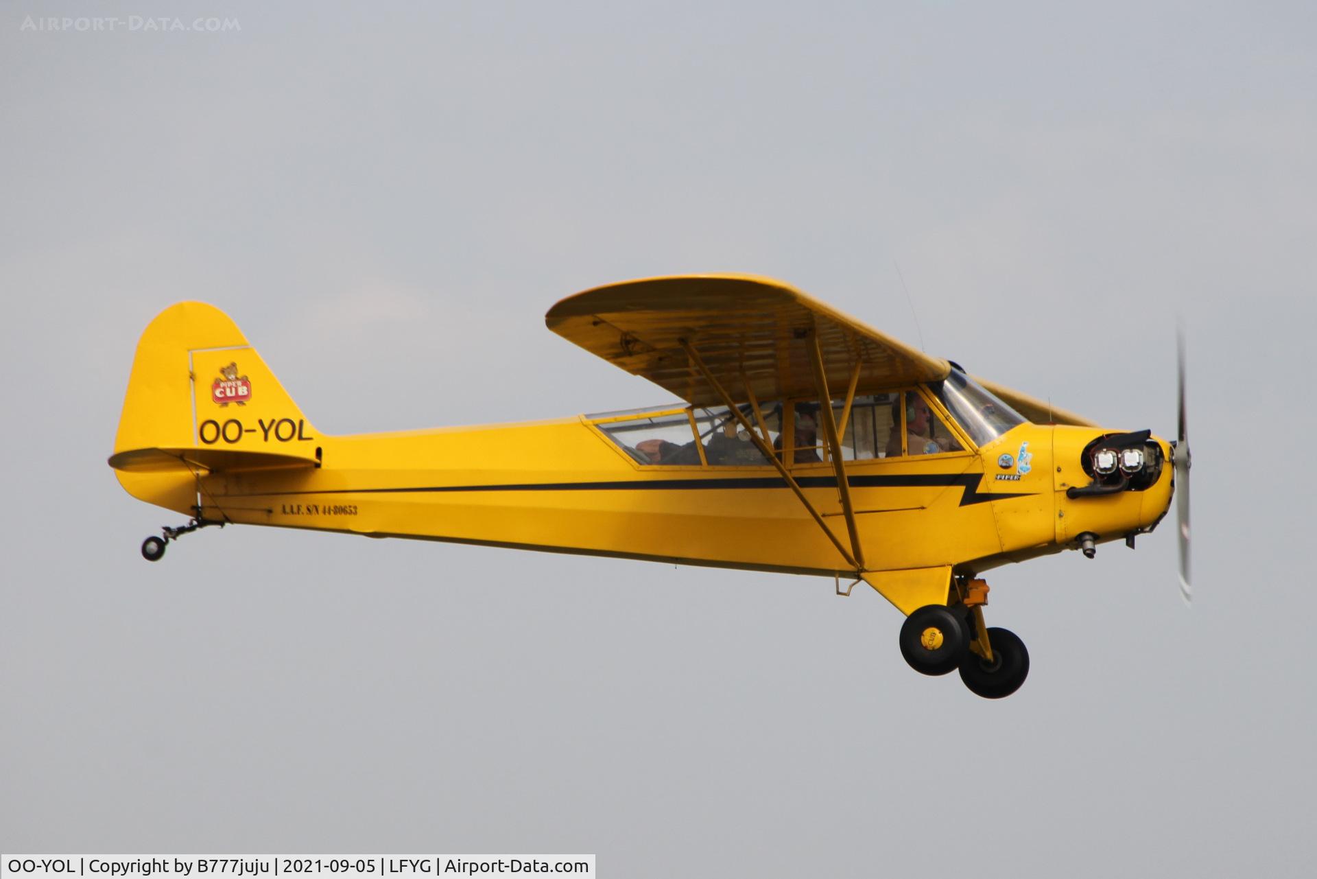 OO-YOL, 1944 Piper L-4H Grasshopper (J3C-65D) C/N 12949, Cambrai airshow 2021