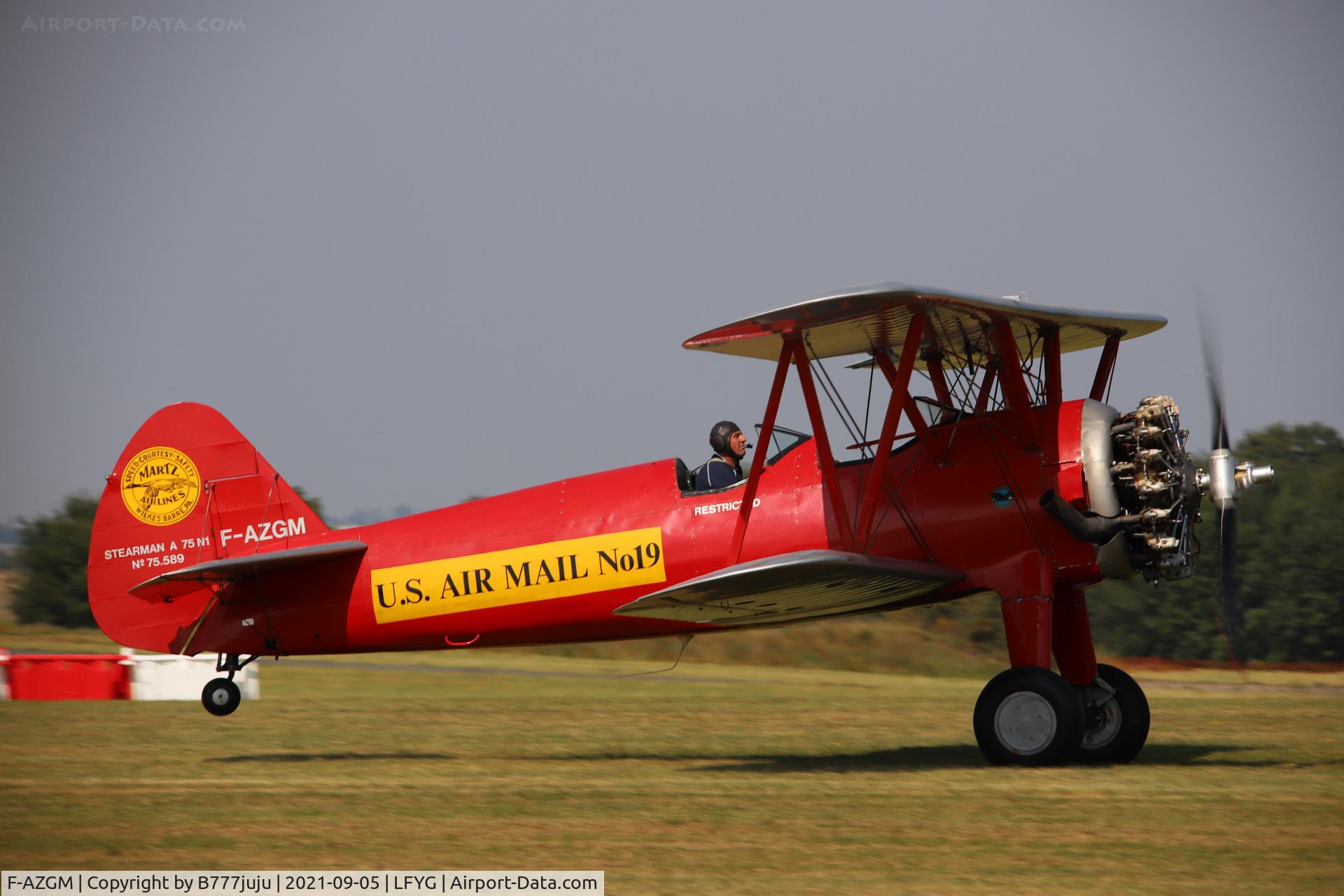 F-AZGM, 1941 Boeing A75N1 C/N 75-589, Cambrai airshow 2021