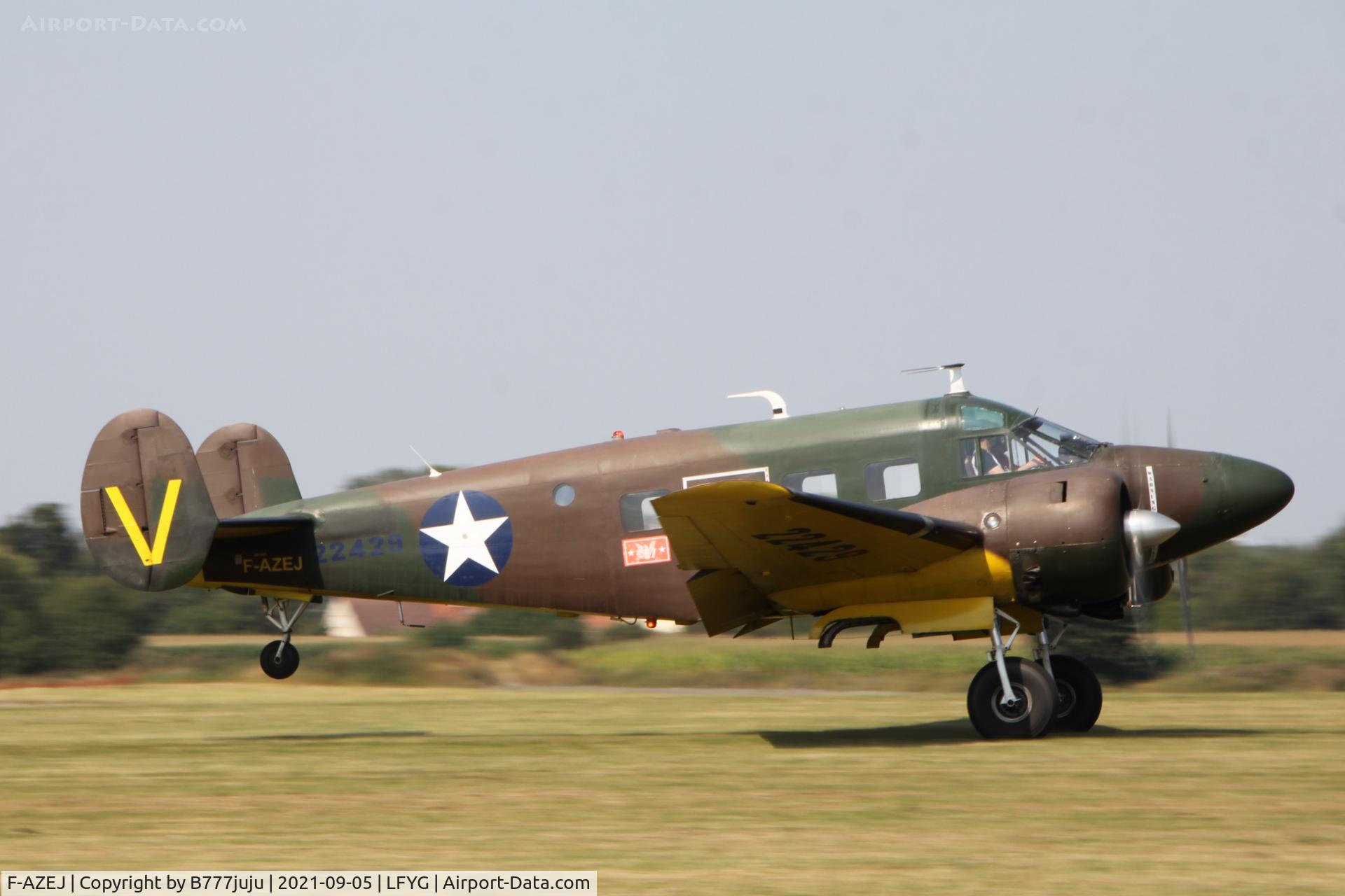 F-AZEJ, 1958 Beech E18S C/N BA-359, Cambrai airshow 2021