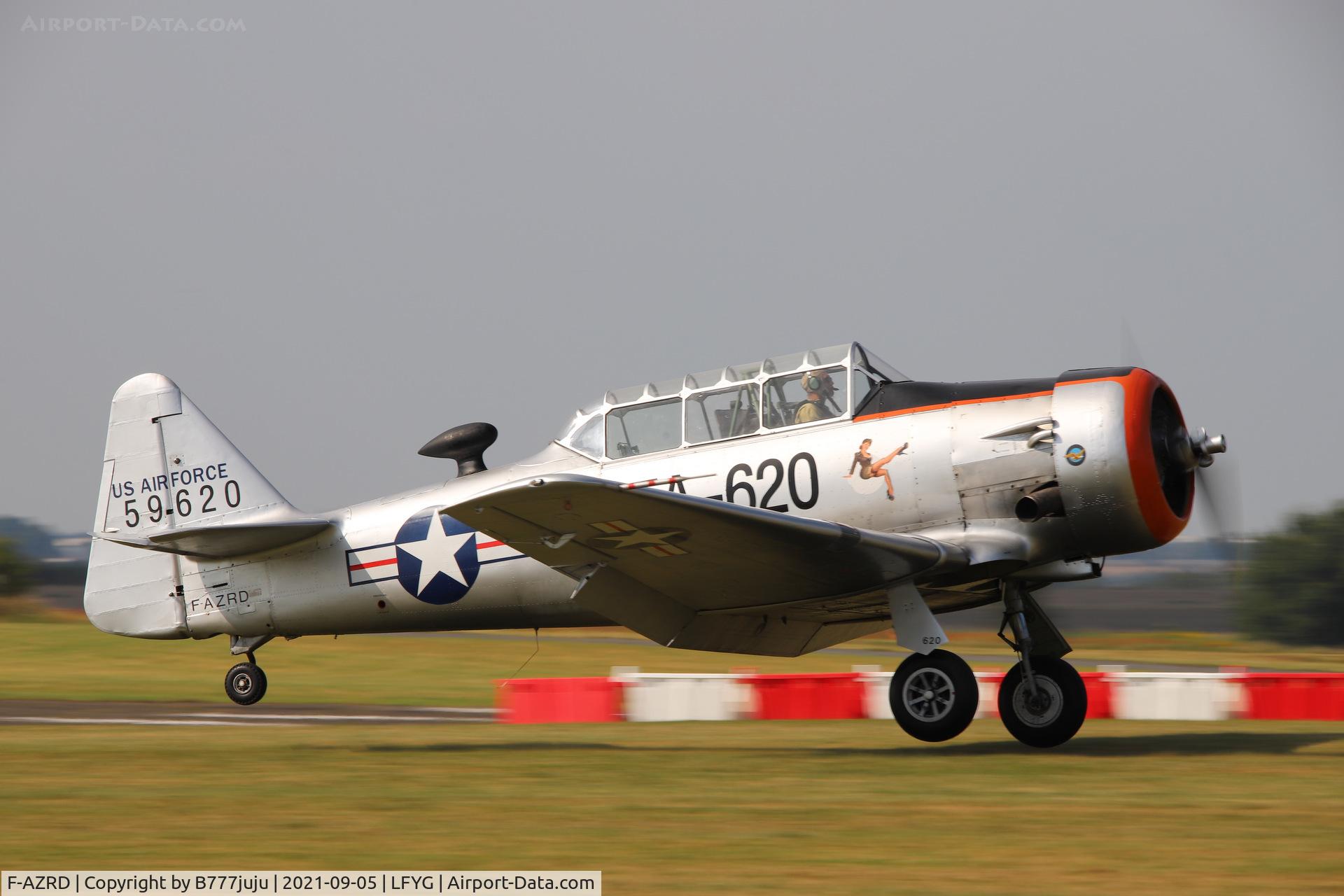 F-AZRD, 1943 North American AT-6D Harvard III C/N 88-14510 (42-44467), Cambrai airshow 2021