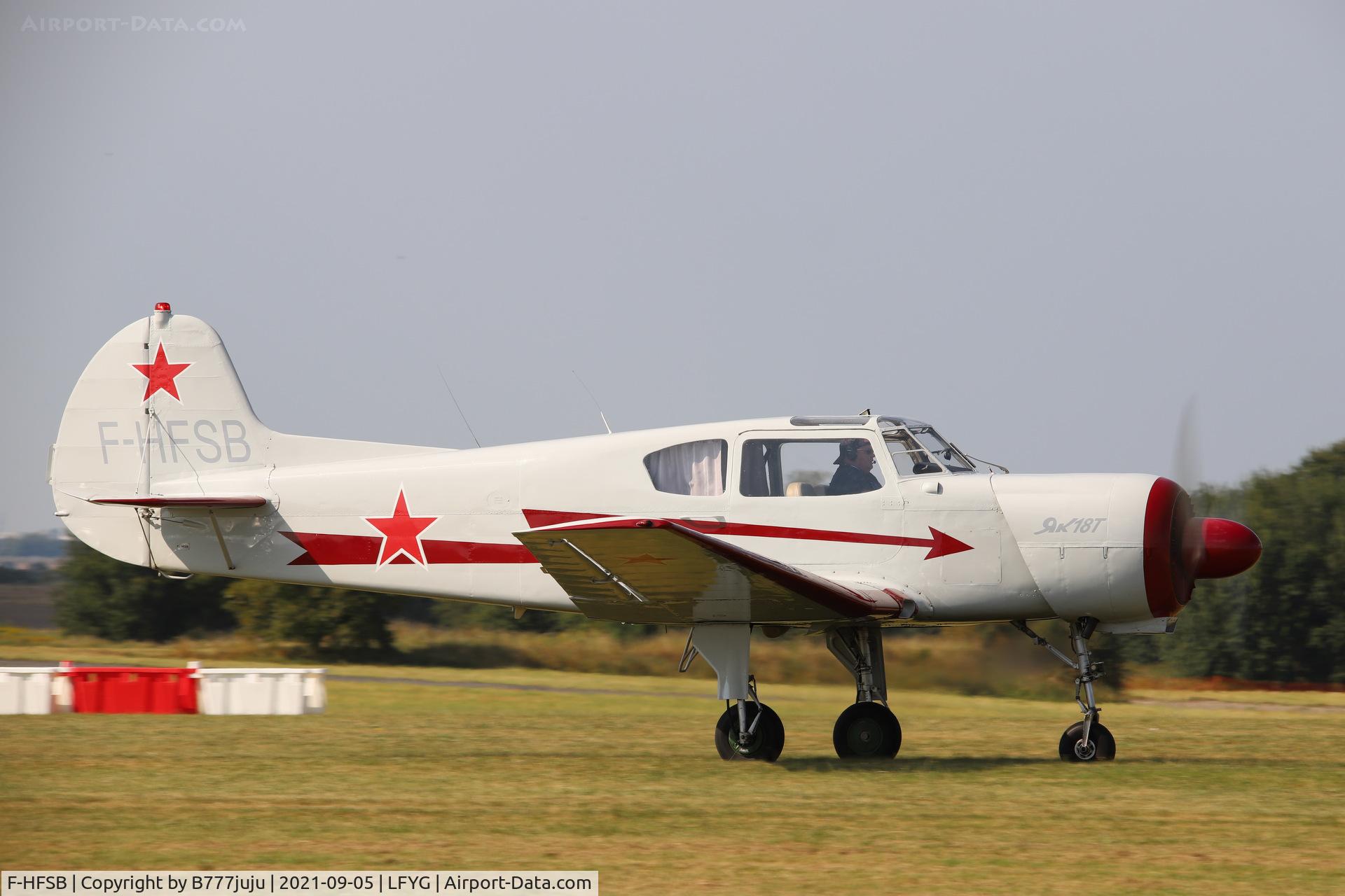 F-HFSB, Yakovlev Yak-18T C/N 8200916, Cambrai airshow 2021